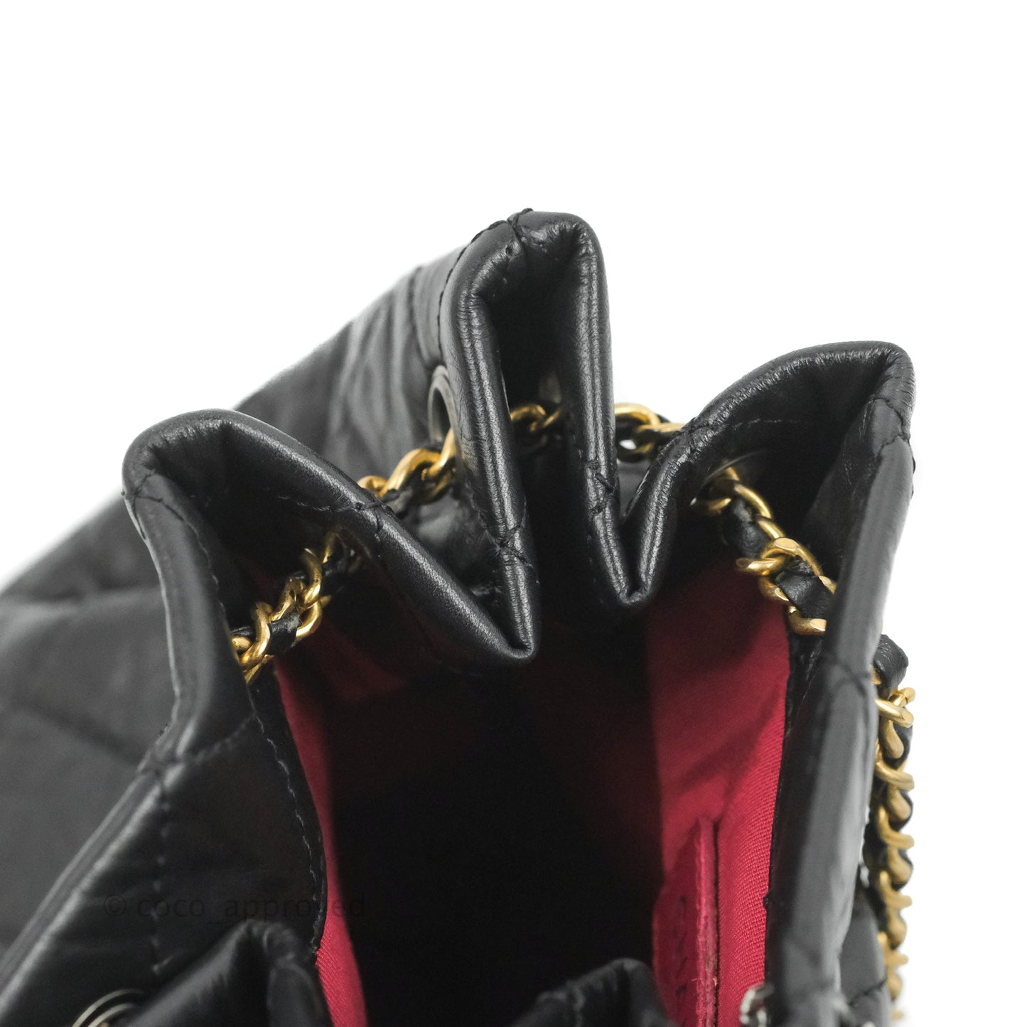 Chanel Medium Gabrielle Backpack Black Aged Calfskin