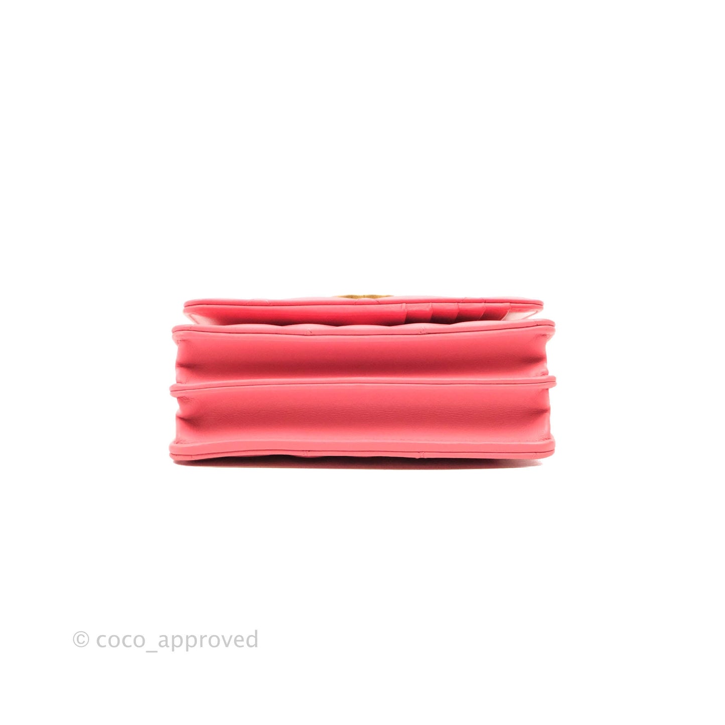 Chanel Clutch with Chain Pink Lambskin Enamel Gold Hardware