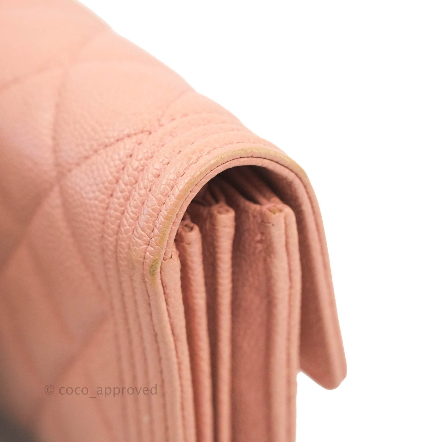 Chanel Quilted Boy Flap Long Wallet Pink Caviar Aged Gold Hardware