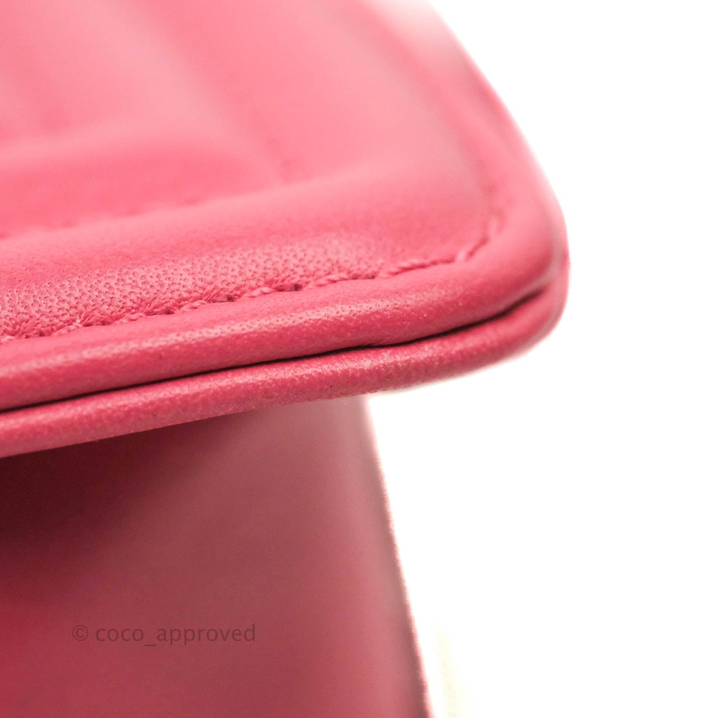 Chanel Medium Boy Chevron Pink Calfskin Ruthenium Hardware