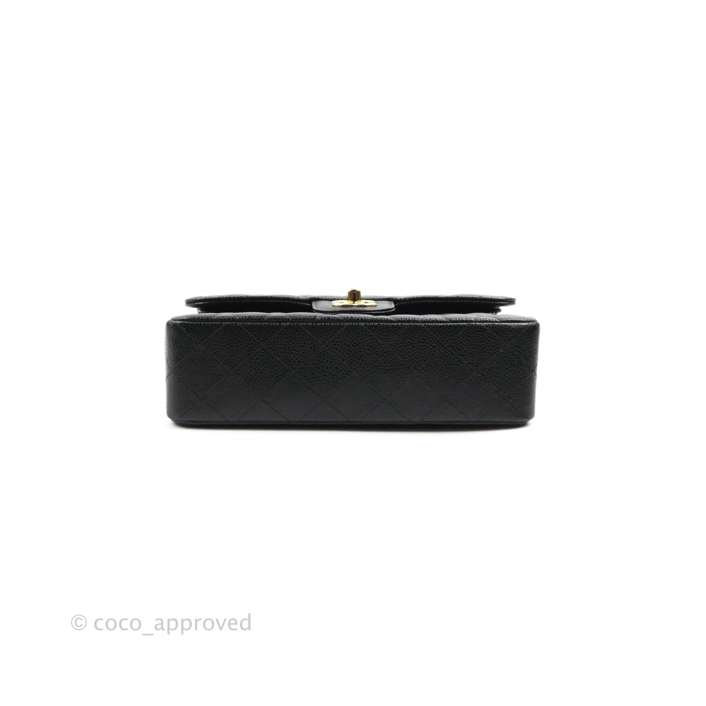 Chanel S/M Small Classic Quilted Flap Black Caviar Gold Hardware