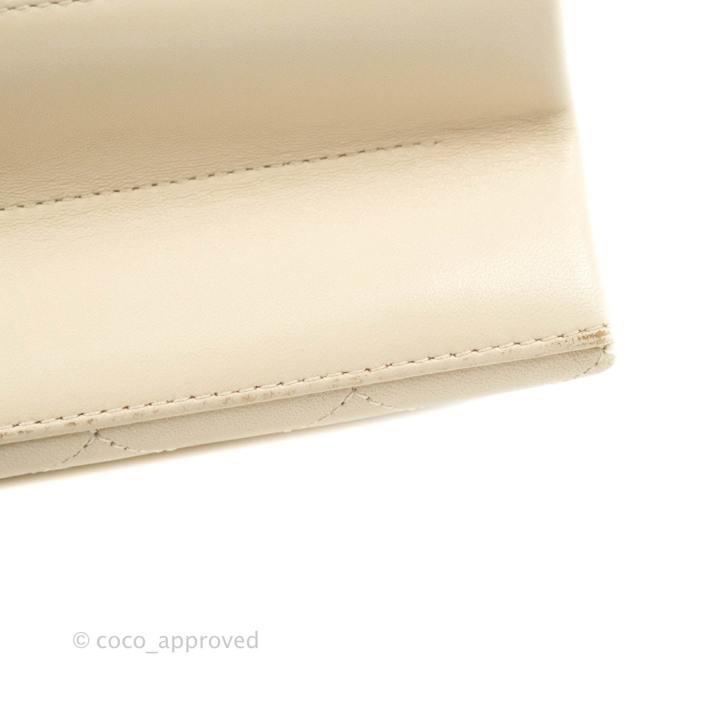 Chanel Small Flat Quilted Coco Luxe Flap Bag Light Beige Aged Gold Hardware