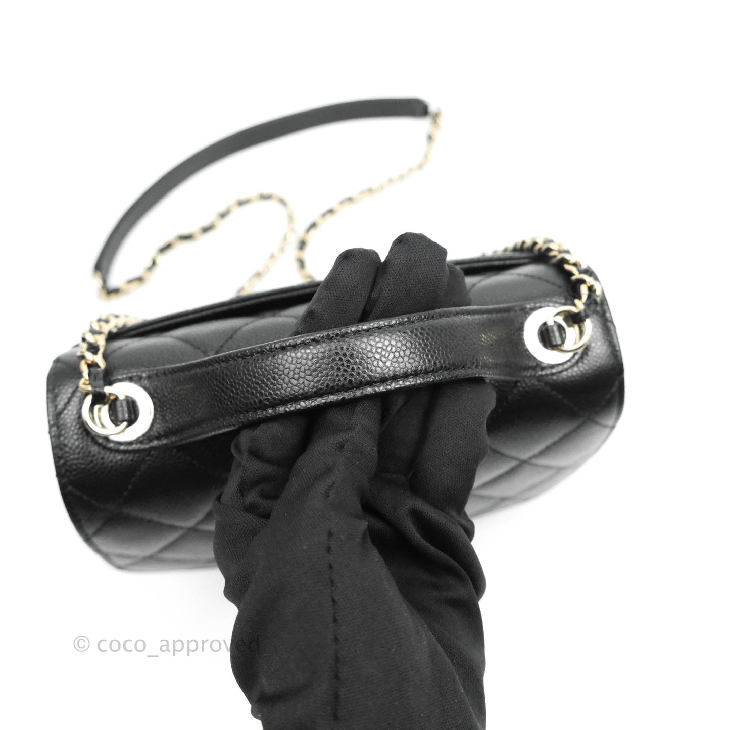 Chanel Small Business Affinity Flap Bag Black Caviar Gold Hardware