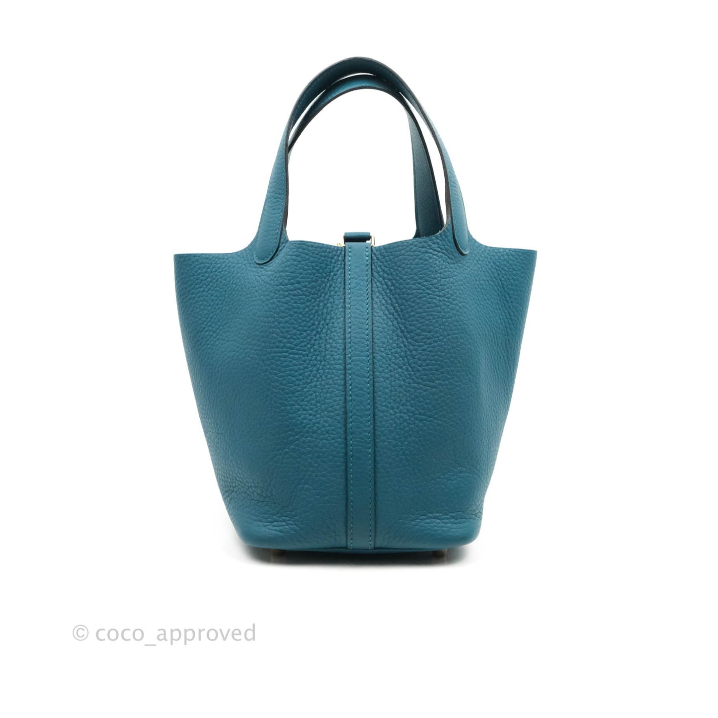 Hermès Clemence Picotin Lock 18 Vert Bosphore Gold Hardware