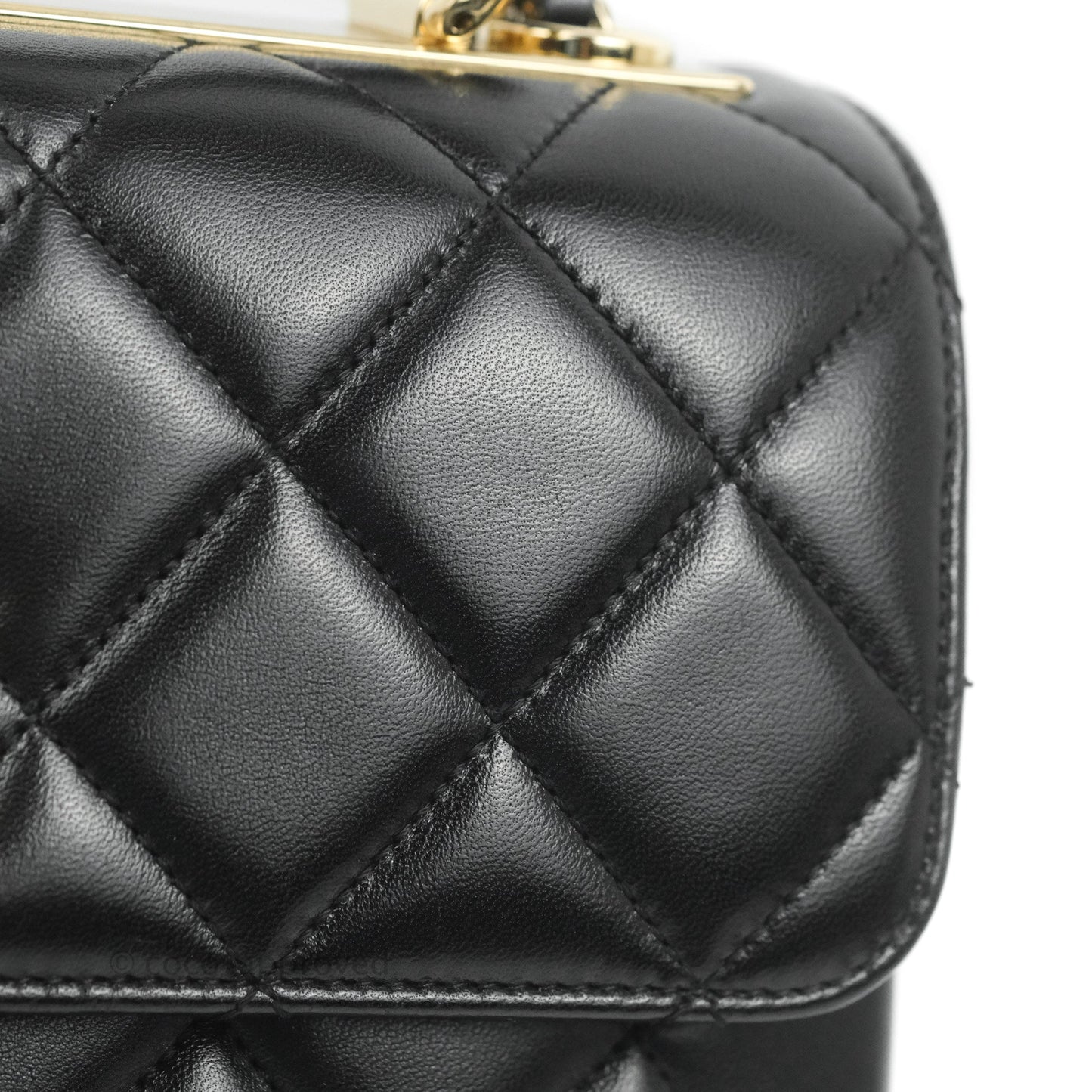 Chanel Small Trendy CC Black Lambskin Gold Hardware