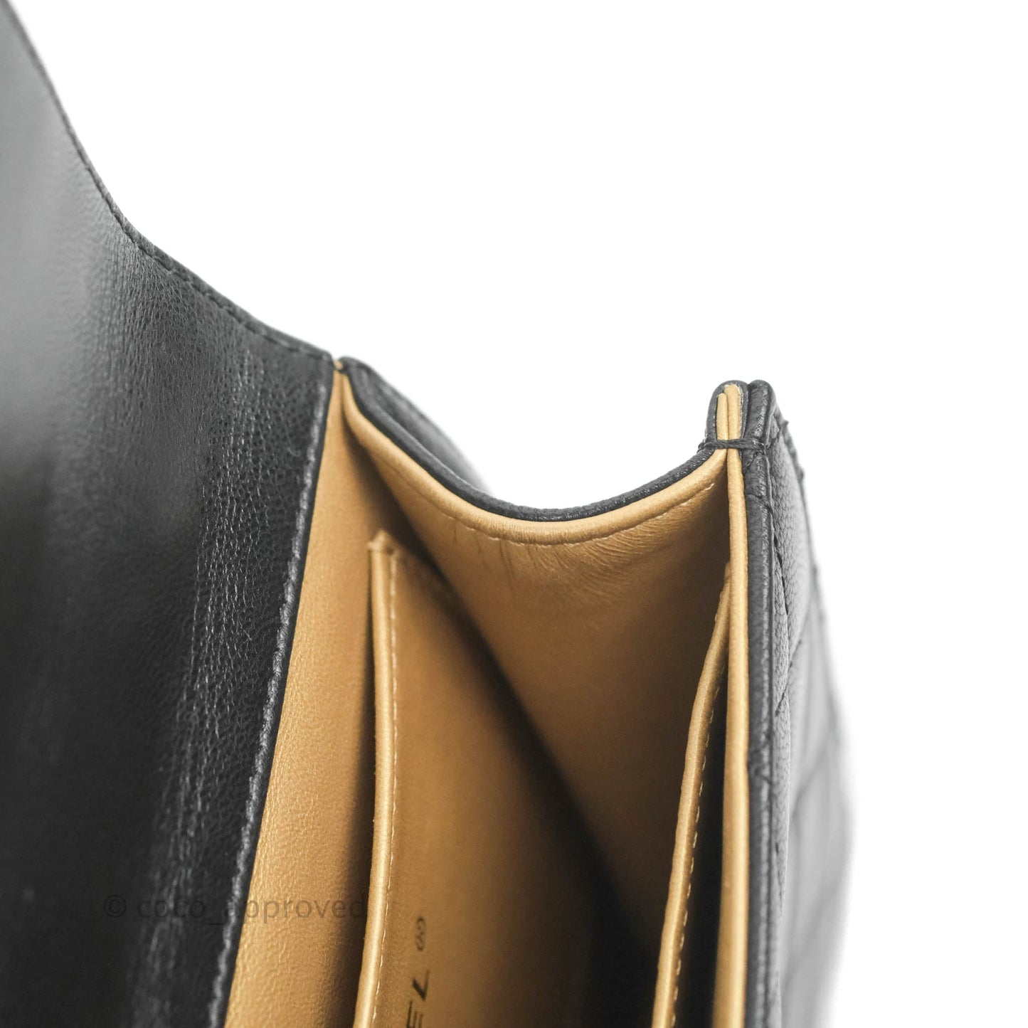 Chanel Quilted Chic Pearls Flap Black Goatskin Aged Gold Hardware