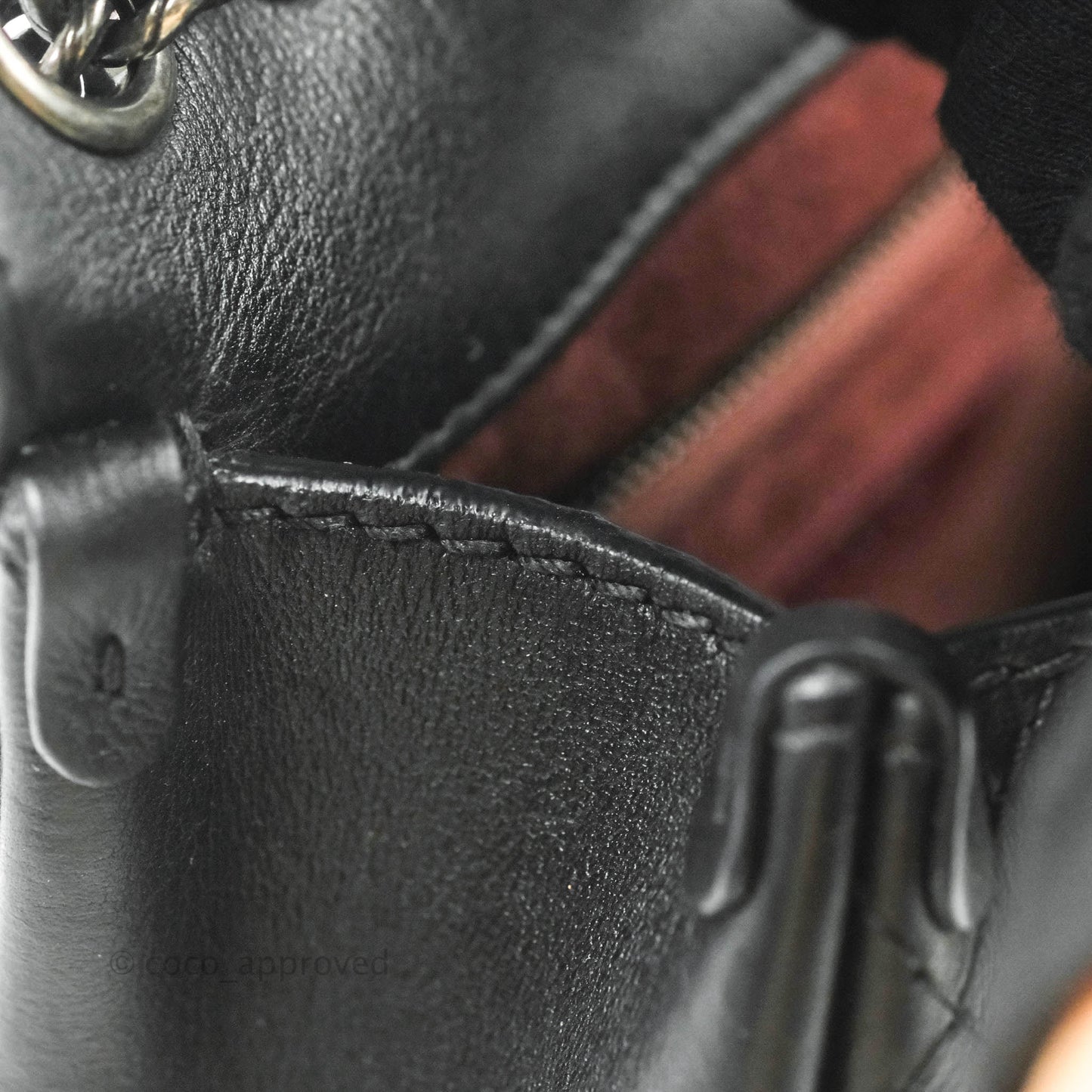 Chanel Flat Quilted Small Messenger Bag Black Calfskin Ruthenium Hardware