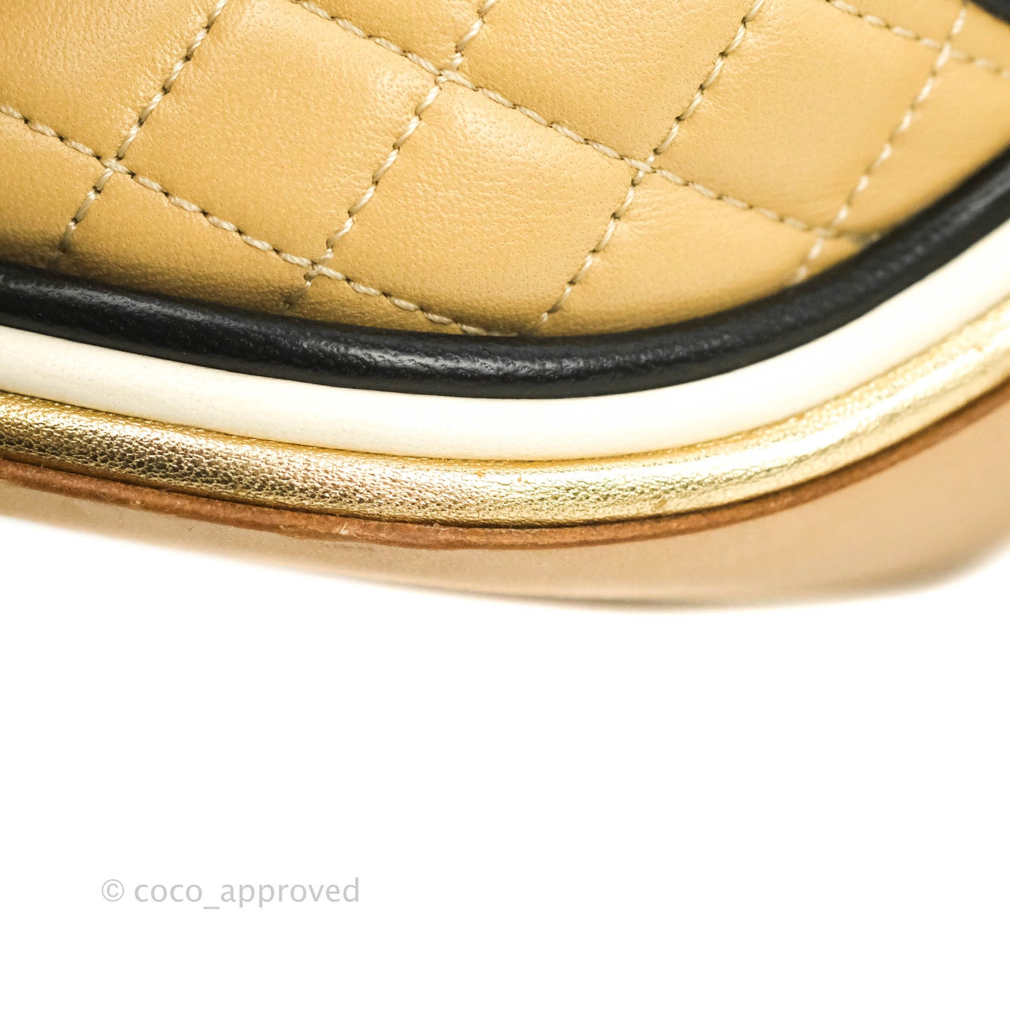Chanel Beige Black Quilted Leather CC Block Heel Ankle Strap Sandal Size 38