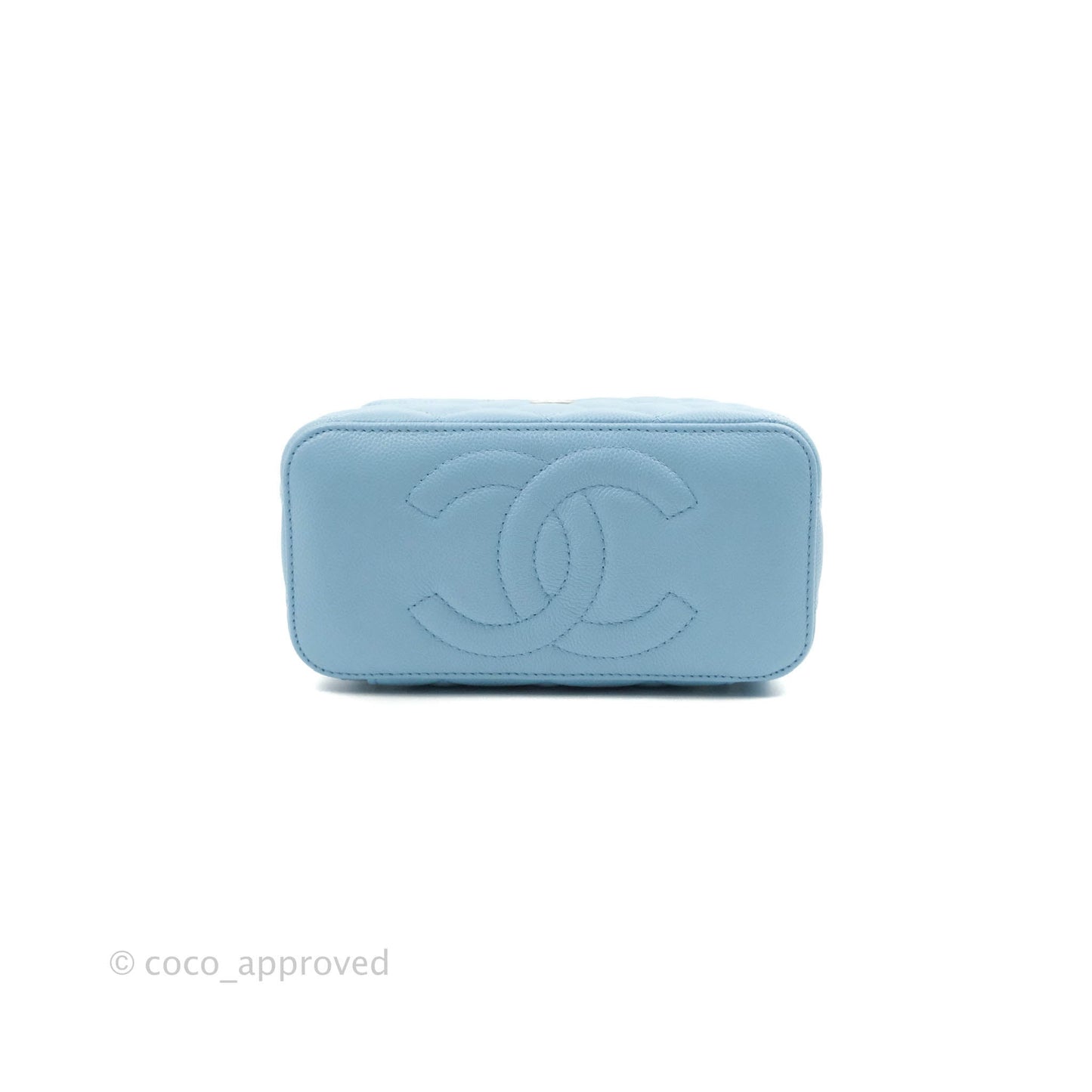 Chanel Vanity with Chain Blue Caviar Gold Hardware 22S