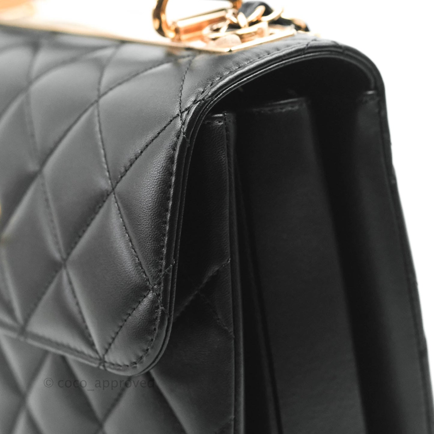 Chanel Trendy CC Small Black Lambskin Rose Gold Hardware