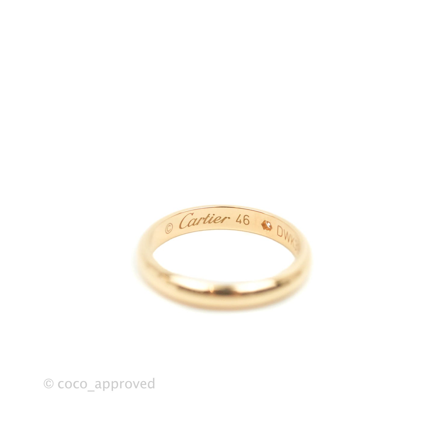 Cartier 1895 Rose Gold Diamond Ring Size 46
