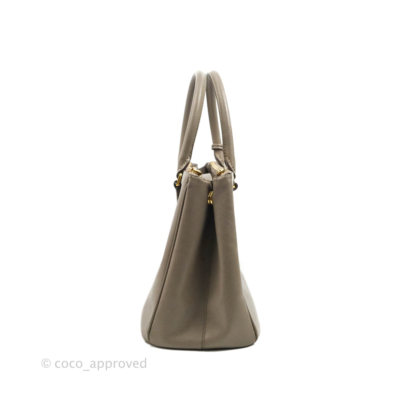 Prada Small Saffiano Lux Galleria Bag Argilla