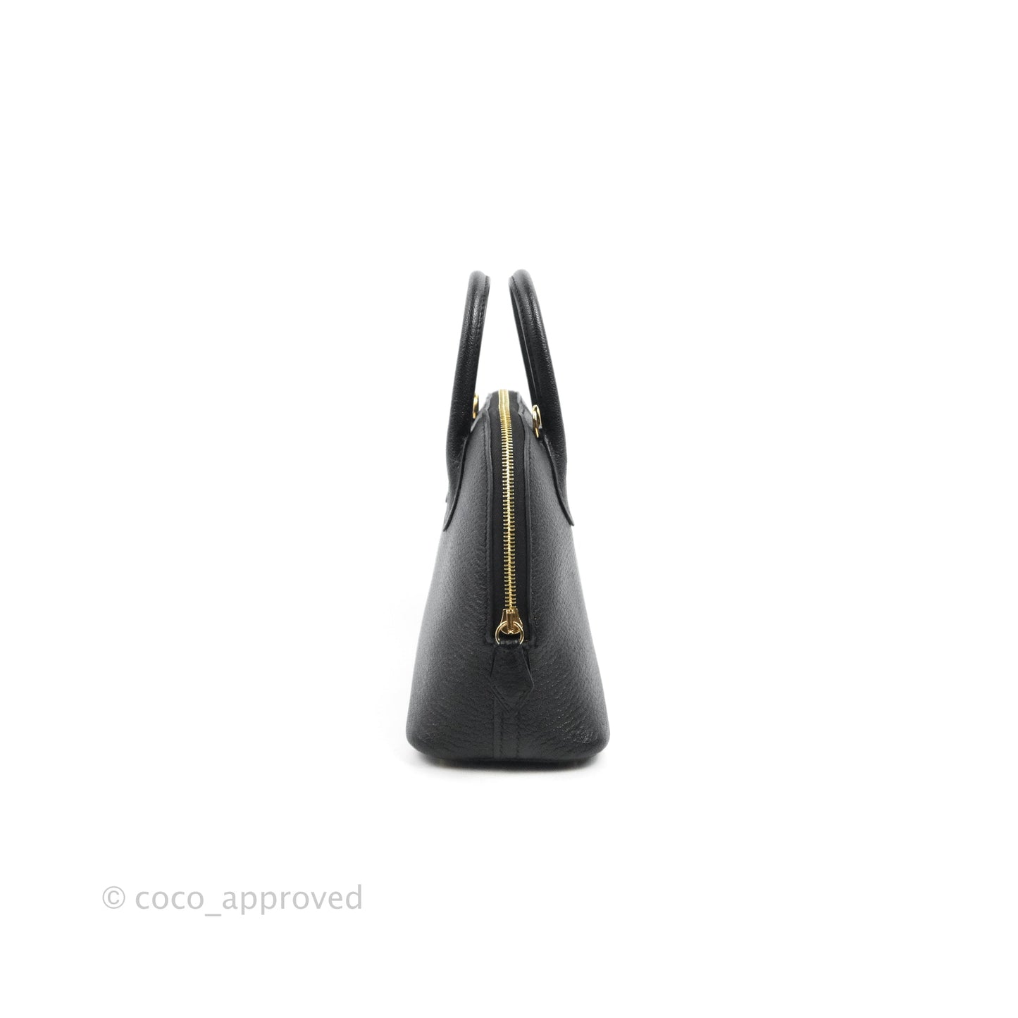Hermès Bolide Mini 1923 Chevre Mysore Black Gold Hardware
