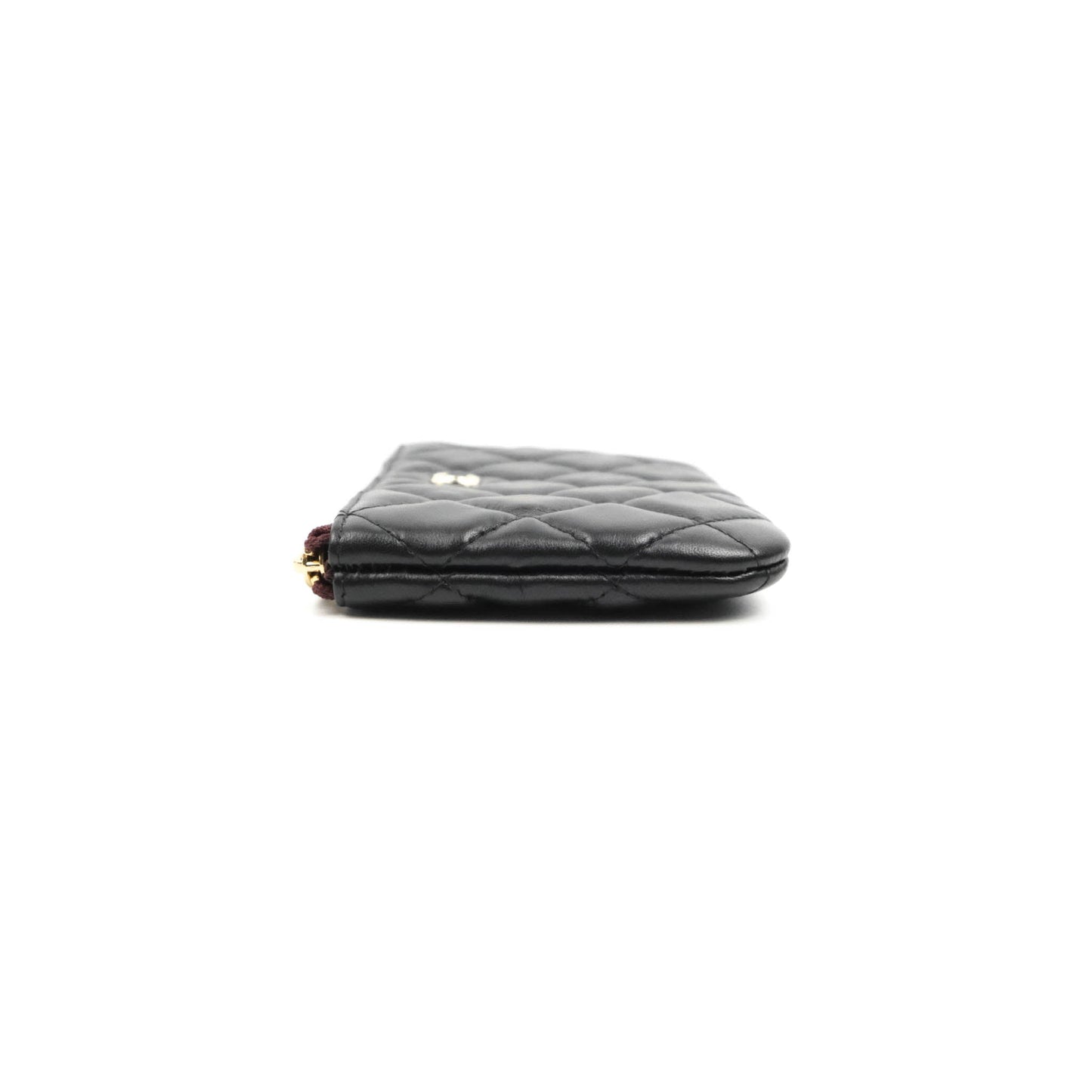 Chanel Quilted Mini O Case Black Lambskin Gold Hardware