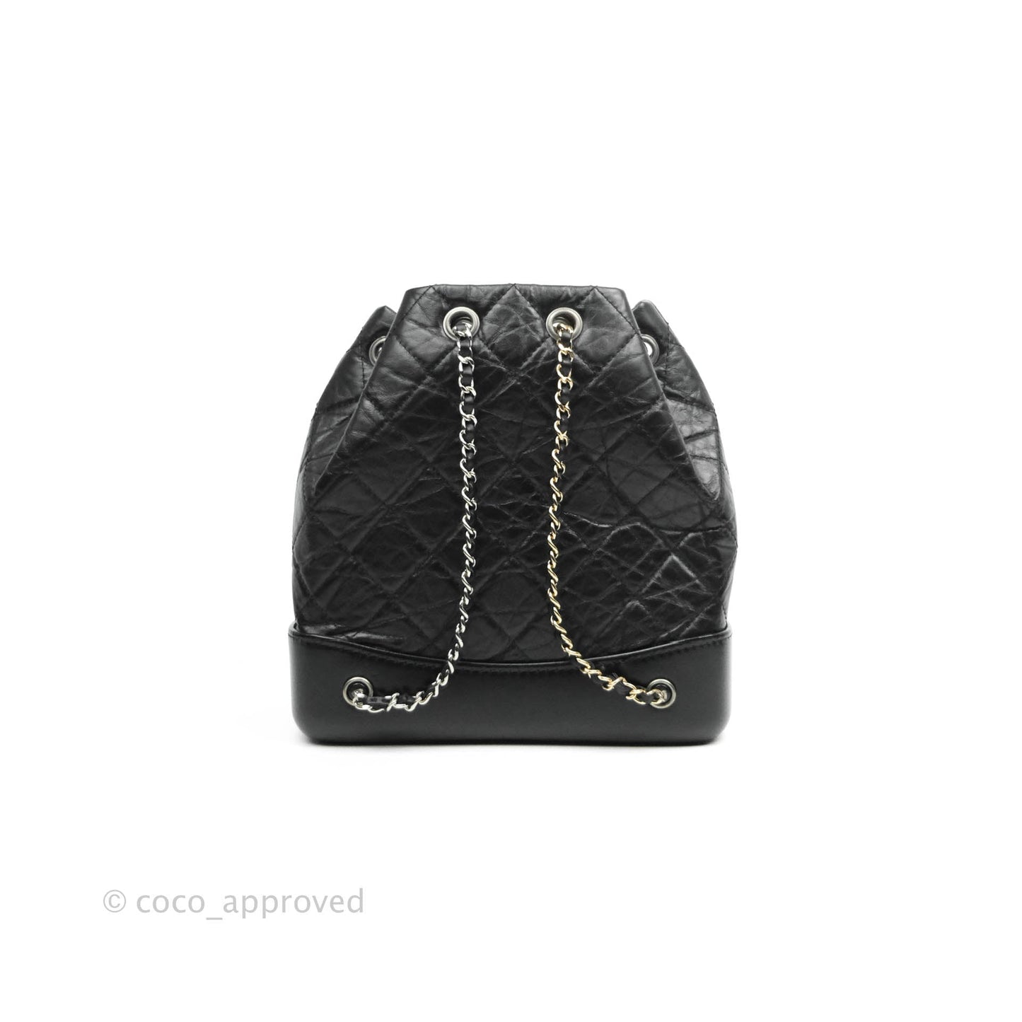 Chanel Small Gabrielle Backpack Black Aged Calfskin