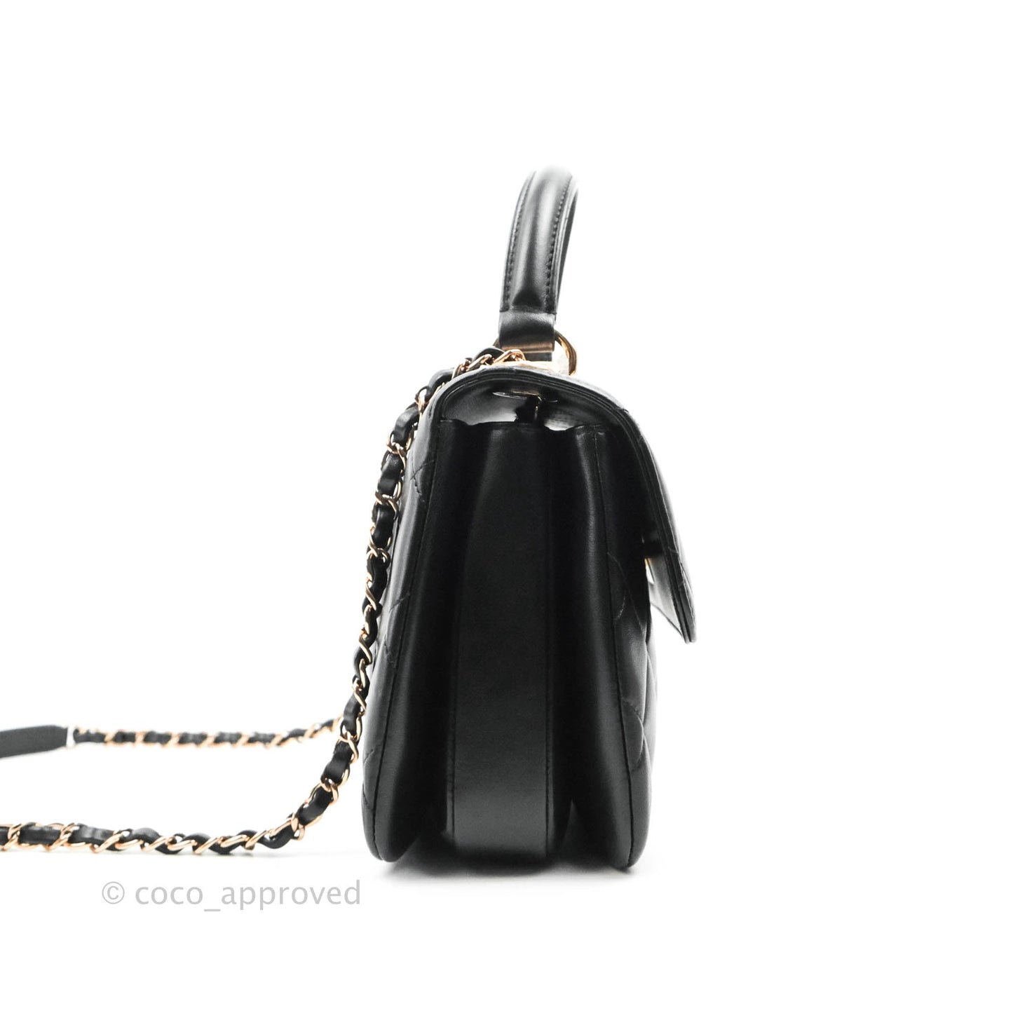 Chanel Trendy CC Small Black Lambskin Rose Gold Hardware