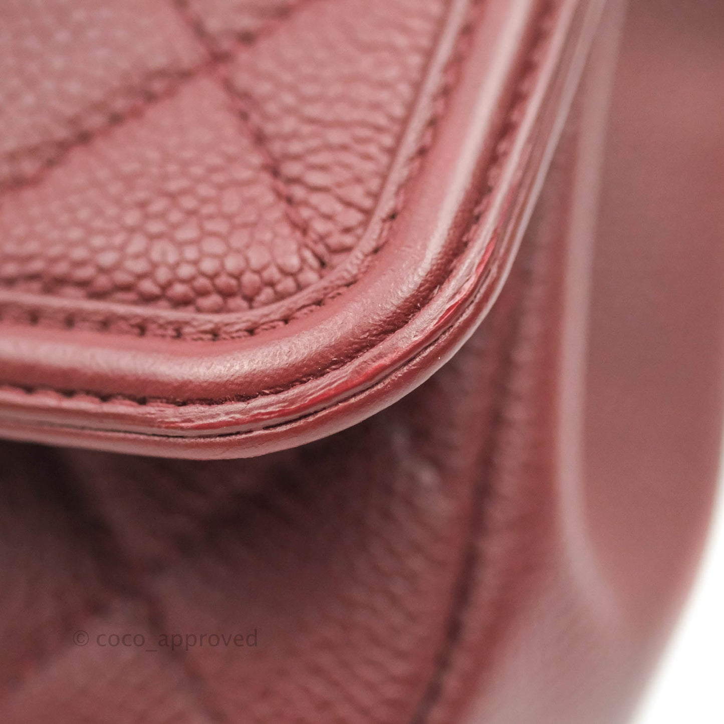 Chanel Quilted Small CC Filigree Flap Burgundy Caviar