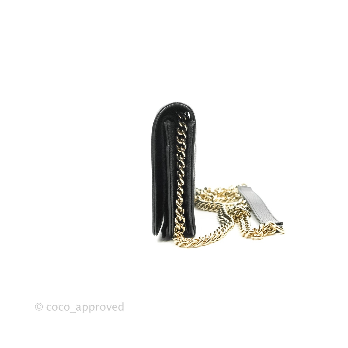 Chanel Quilted Boy Wallet on Chain WOC Black Caviar Gold Hardware
