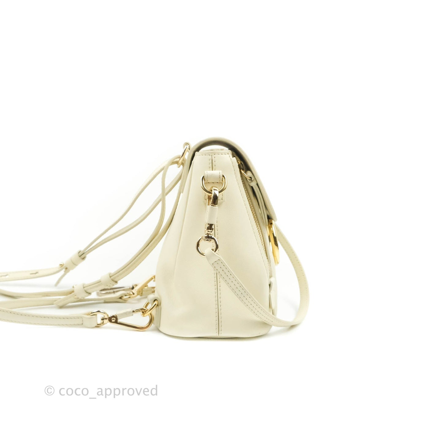 Chloé Mini Faye Backpack Ivory White Calfskin