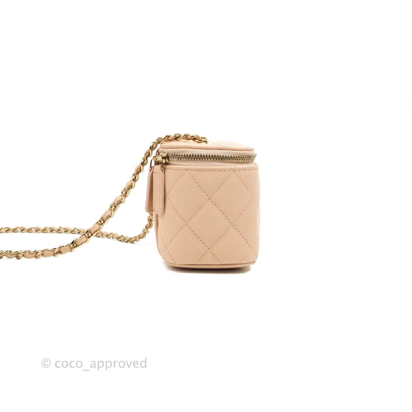 Chanel Mini Vanity With Chain Rose Clair Pink Caviar Gold Hardware