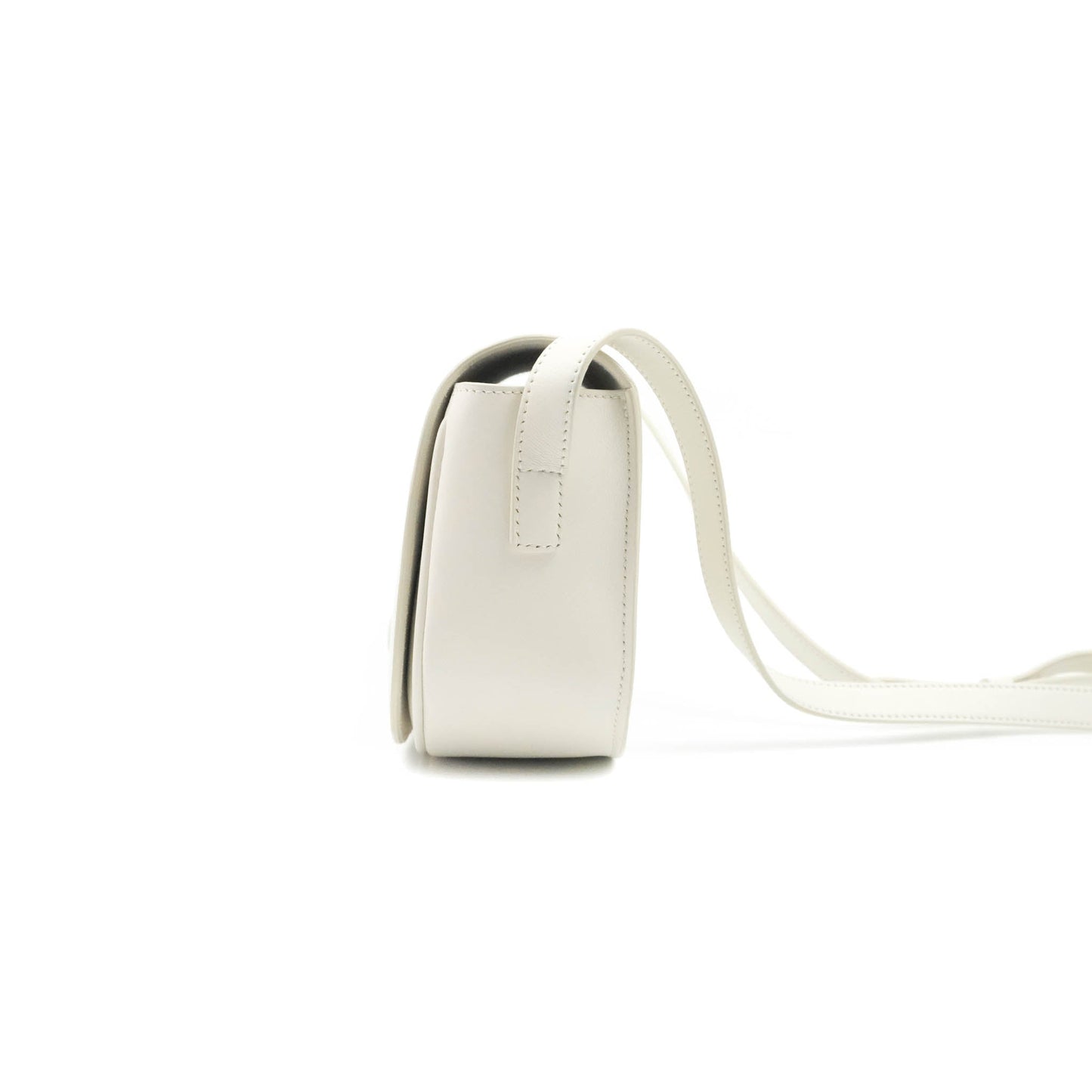 Celine Folco Cuir Triomphe White Smooth Calfskin