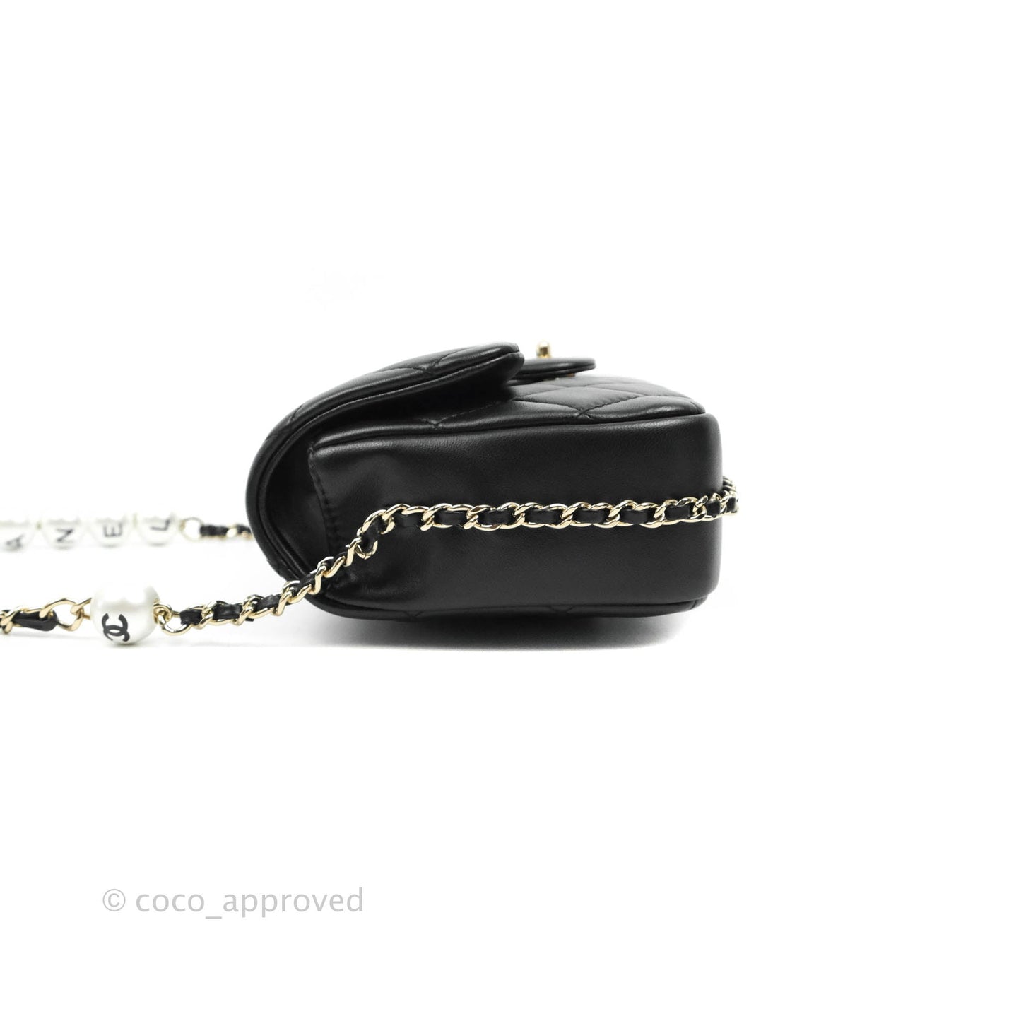 Chanel Quilted Small My Precious Flap Black Lambskin Gold Hardware