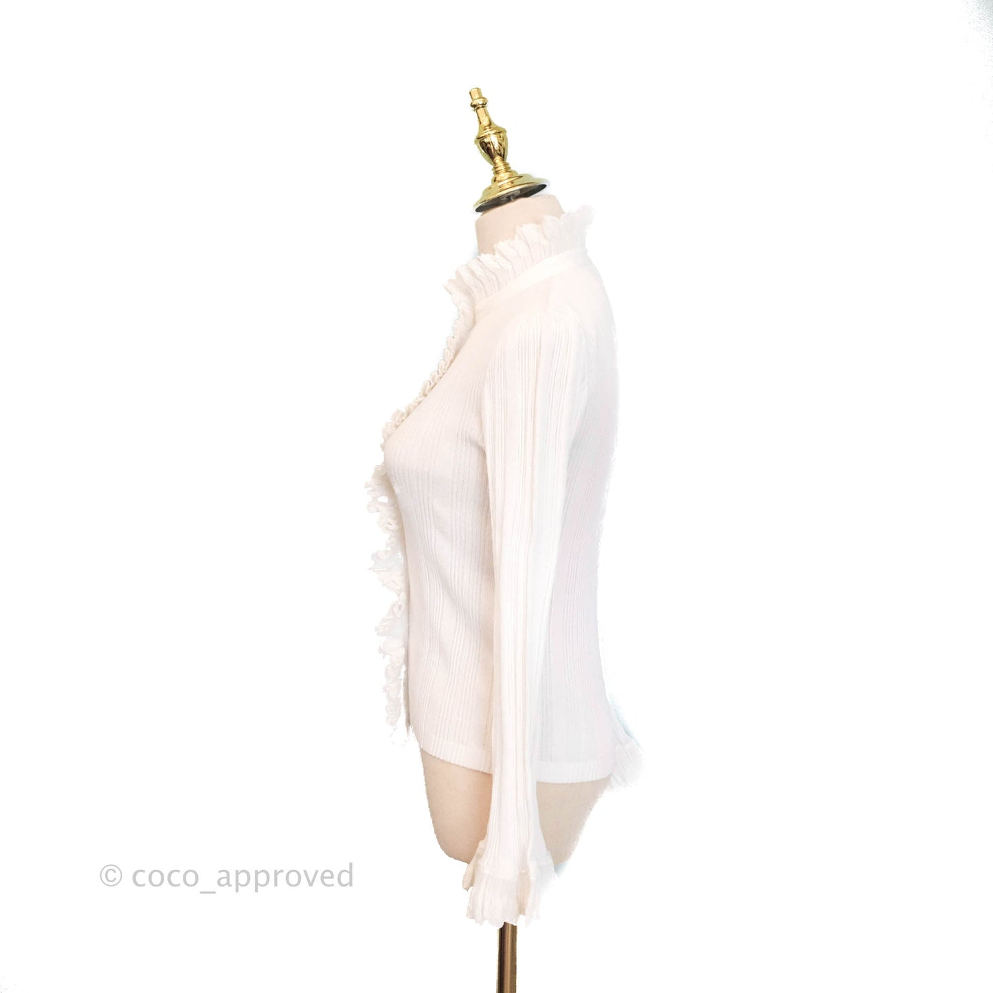 Chanel White Shirt Top Size 34