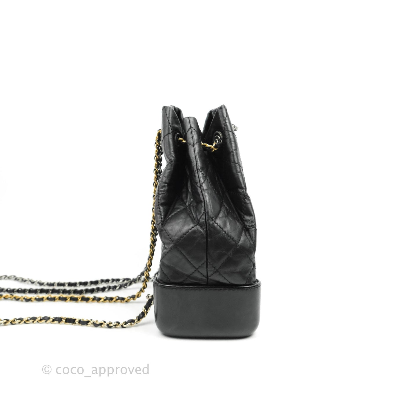 Chanel Small Gabrielle Backpack Black Aged Calfskin