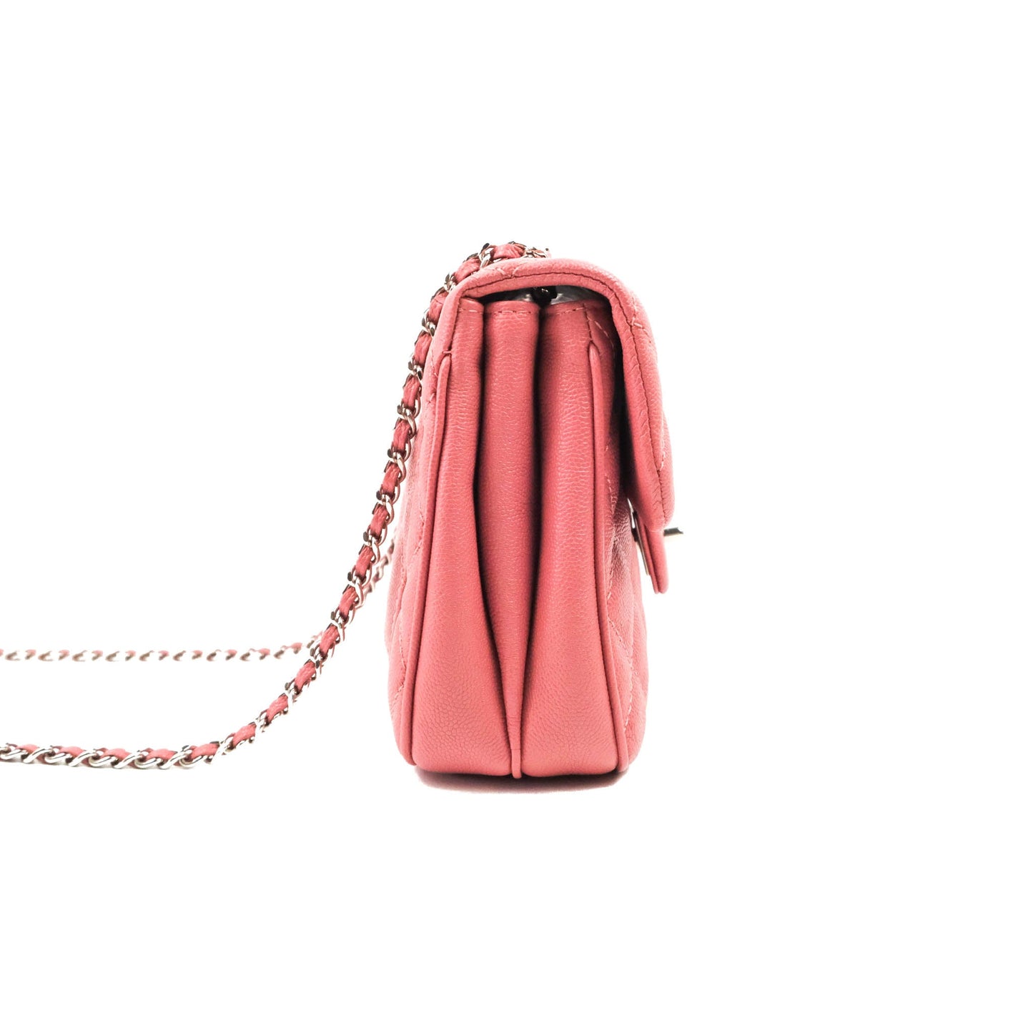 Chanel Caviar Quilted Small Urban Companion Flap Bag Pink Silver Hardware