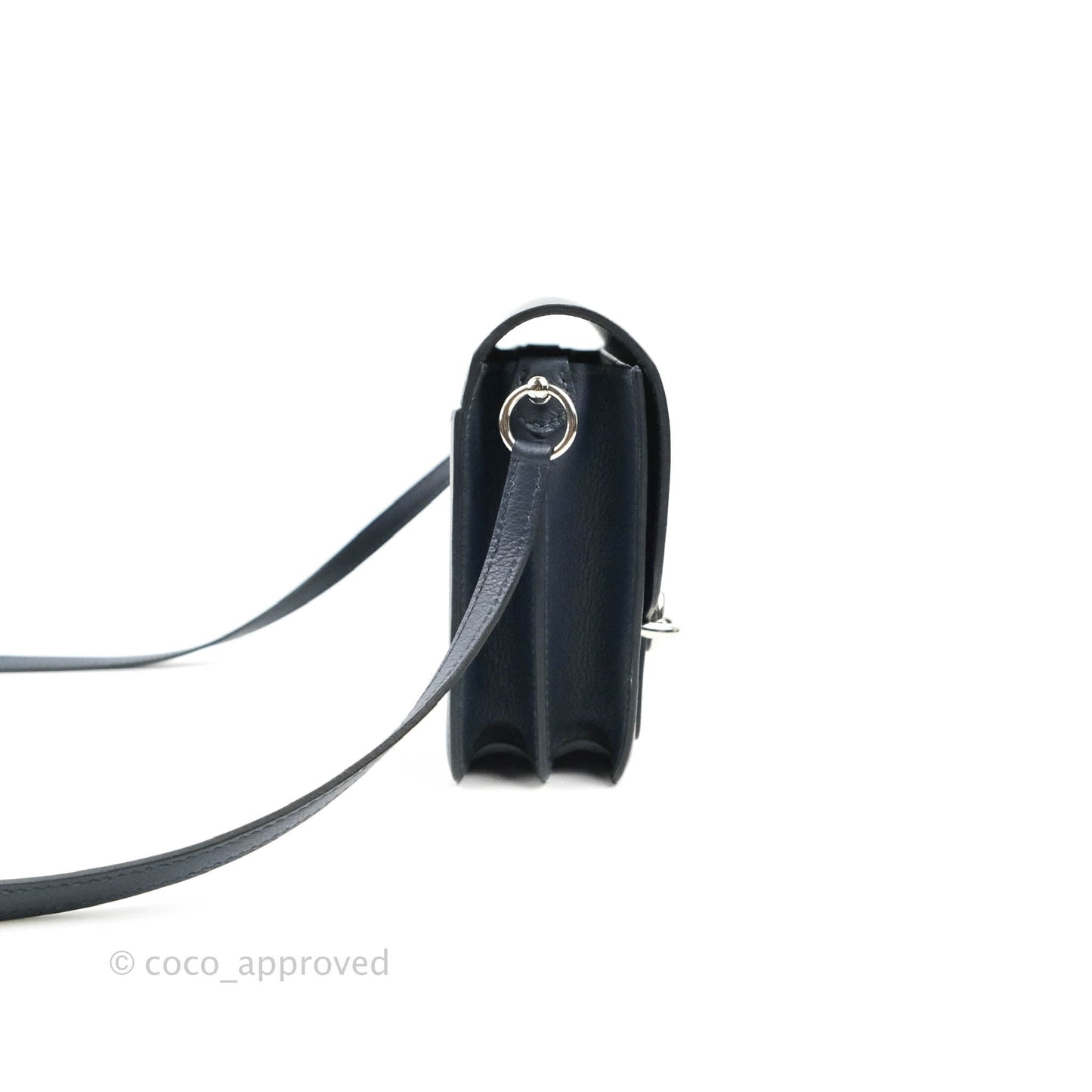 Hermès Roulis Mini 18 Bleu Nuit Evercolor Palladium Hardware