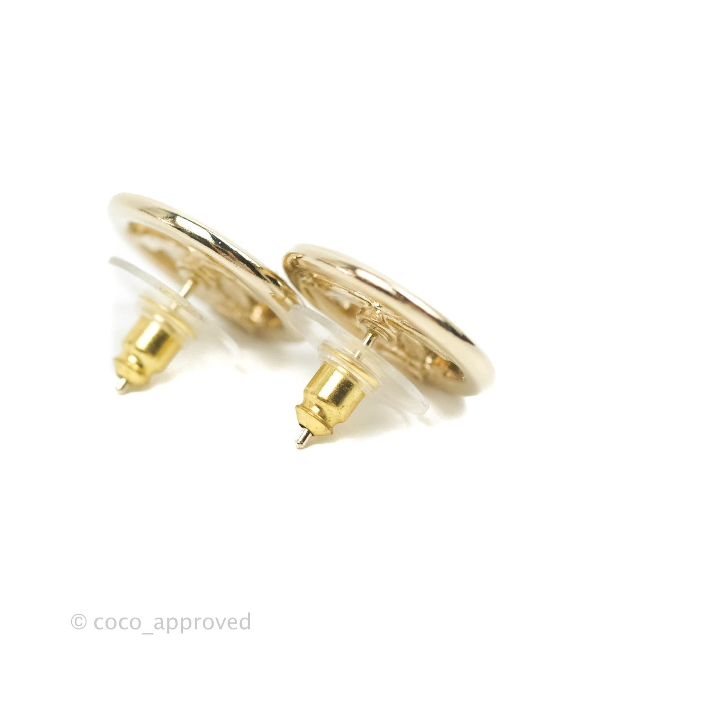 Chanel CC Crystal Pearl Earrings 22C