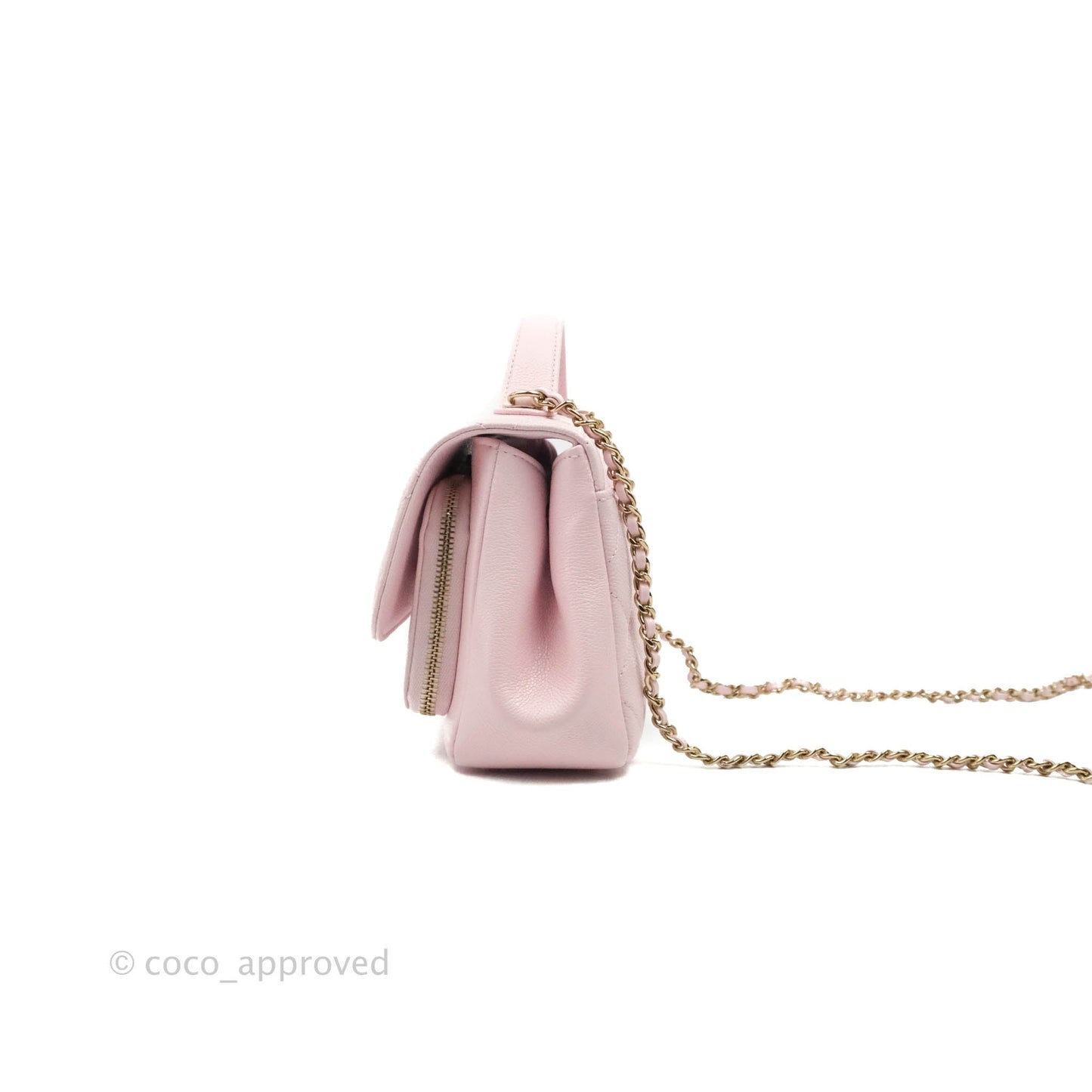 Chanel Quilted Small Business Affinity Flap Pink Caviar Gold Hardware