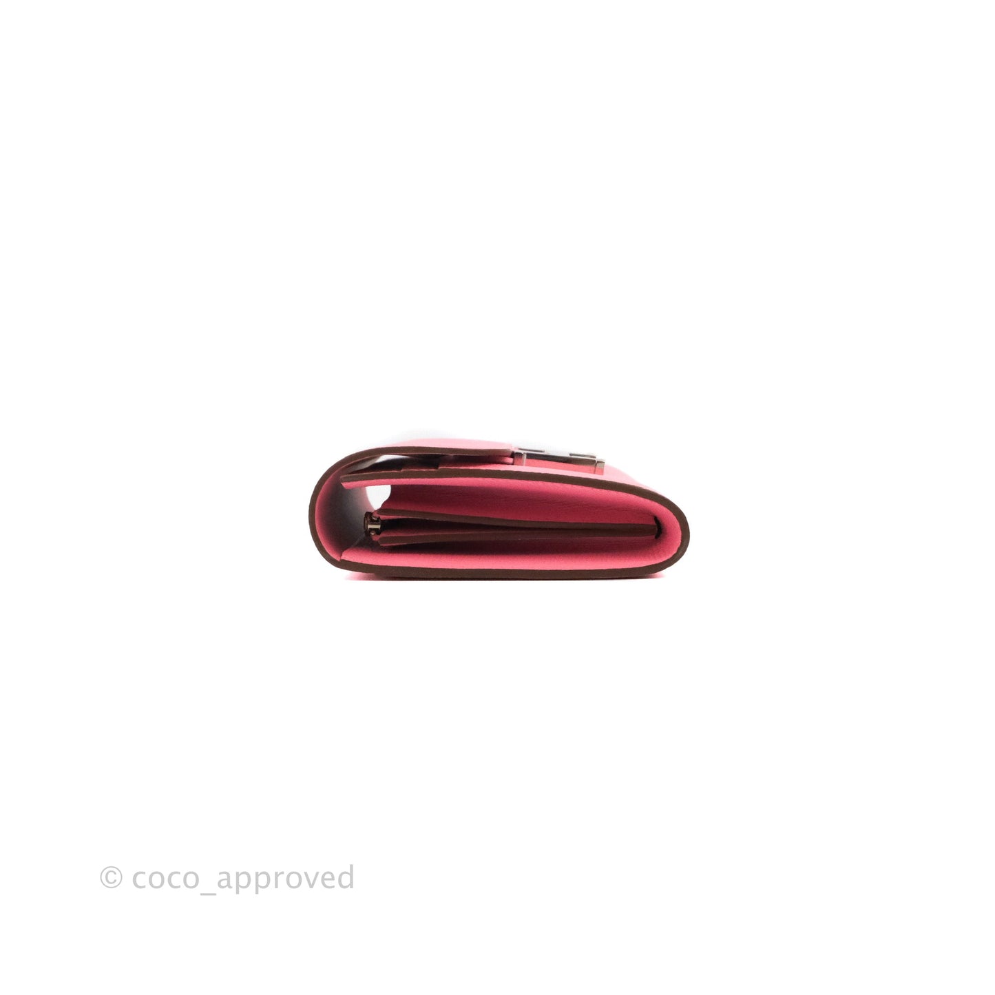 Hermès Constance Short Wallet Rose Azalee Epsom Silver Hardware