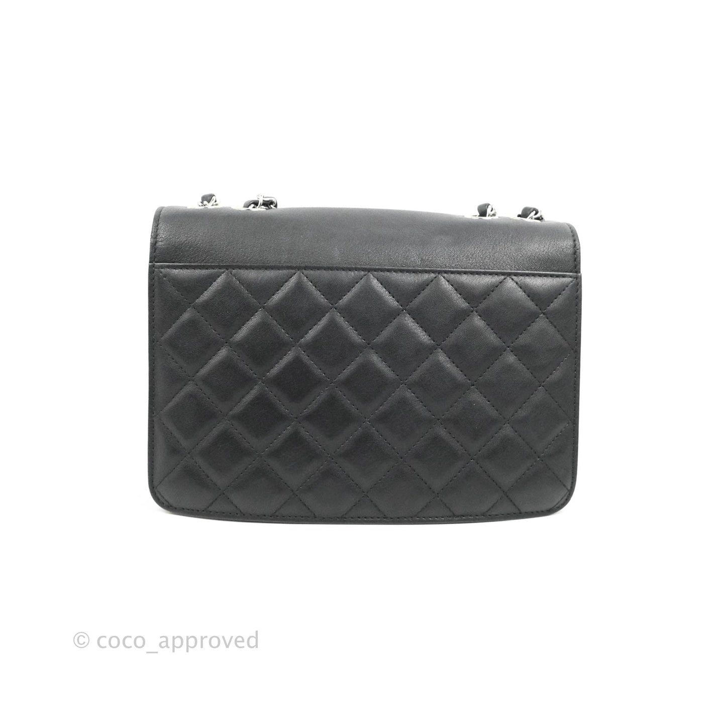 Chanel Quilted Mini Urban Companion Flap Black Calfskin Silver Hardware