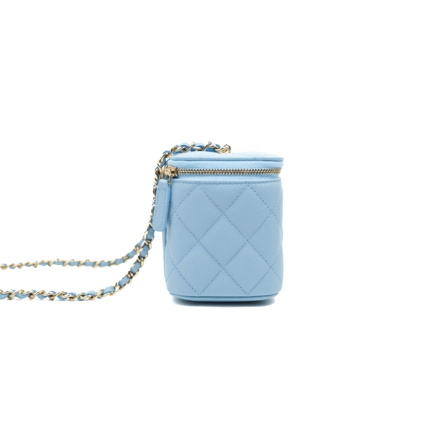 Chanel Vanity with Chain Blue Caviar Gold Hardware 22S