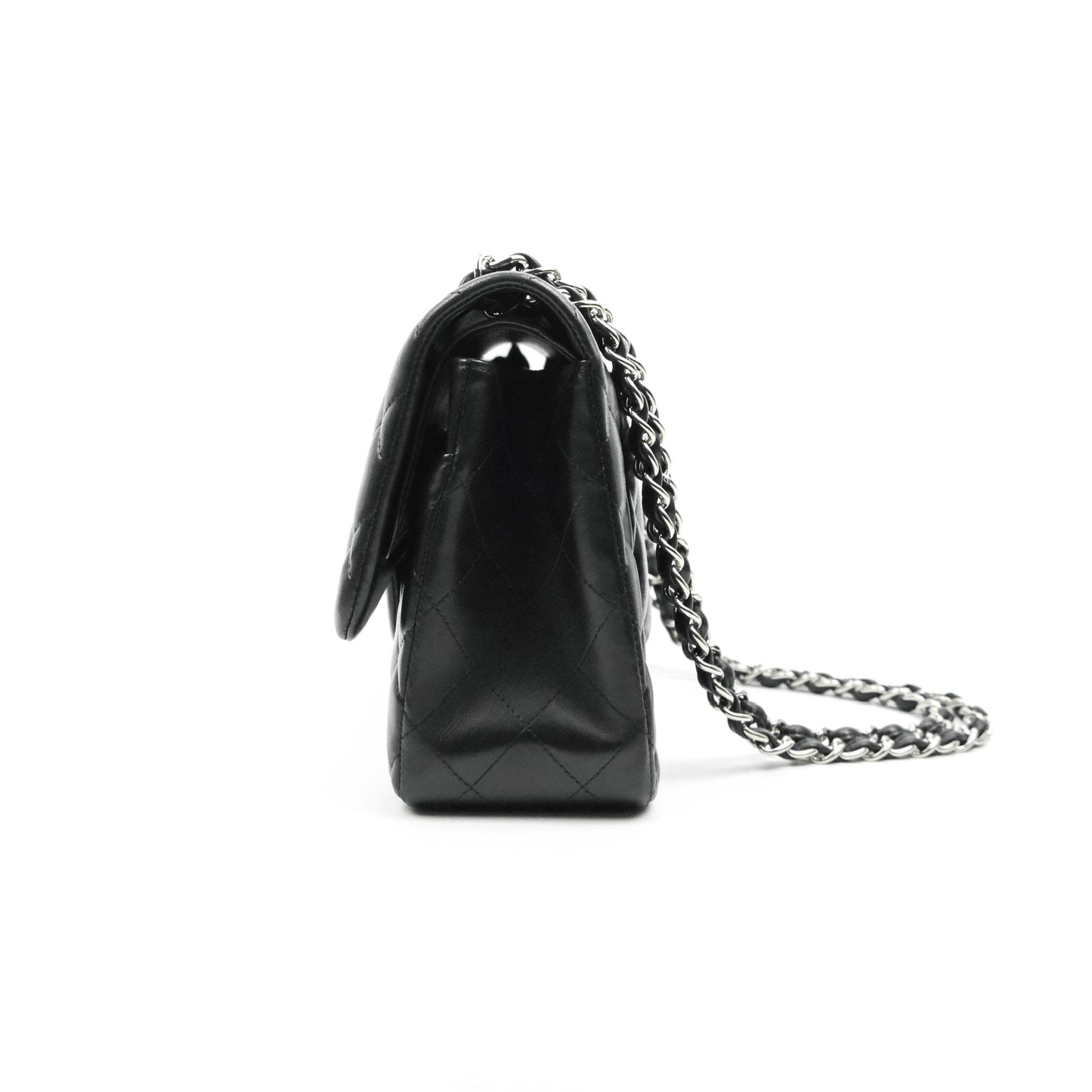 Chanel Jumbo Double Flap Black Lambskin Silver Hardware⁣⁣