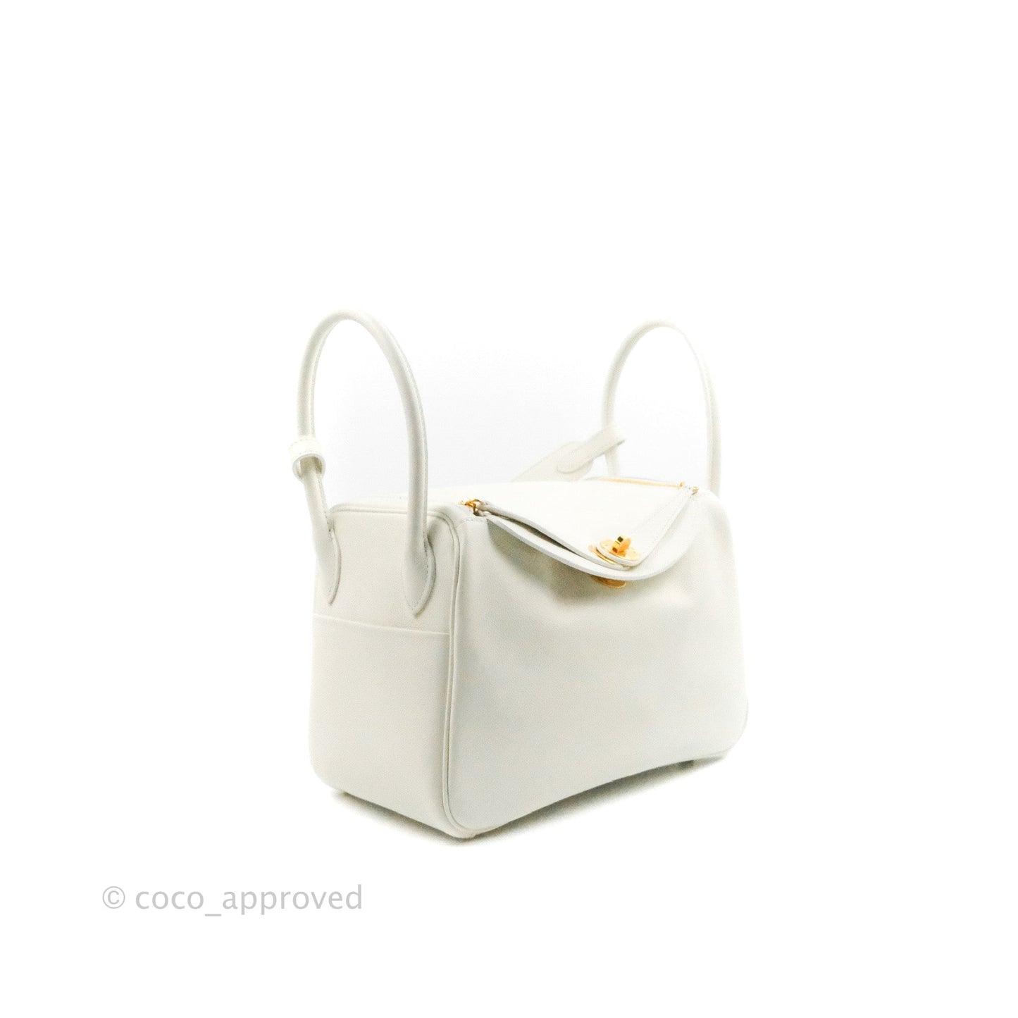 Hermès Lindy 26 Evercolor Blanc Gold Hardware