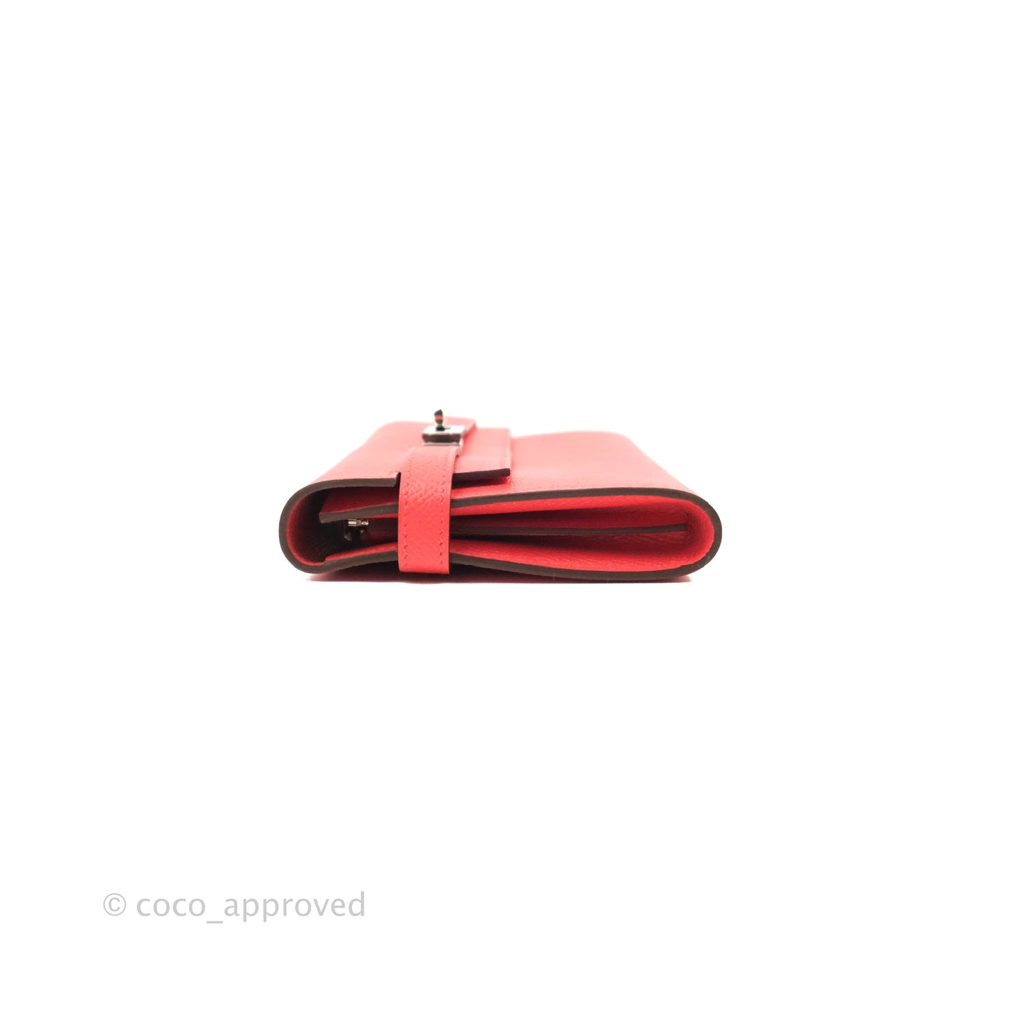 Hermès Kelly Wallet Red Epsom Palladium Hardware