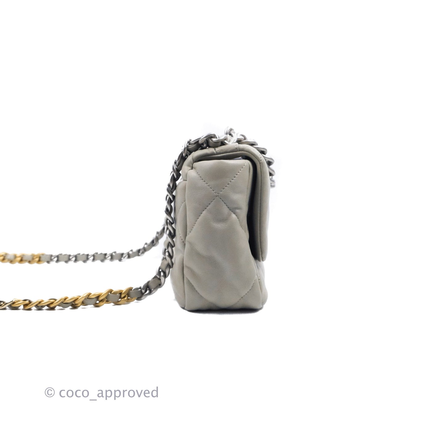 Chanel 19 Small Grey Mixed Hardware 22C