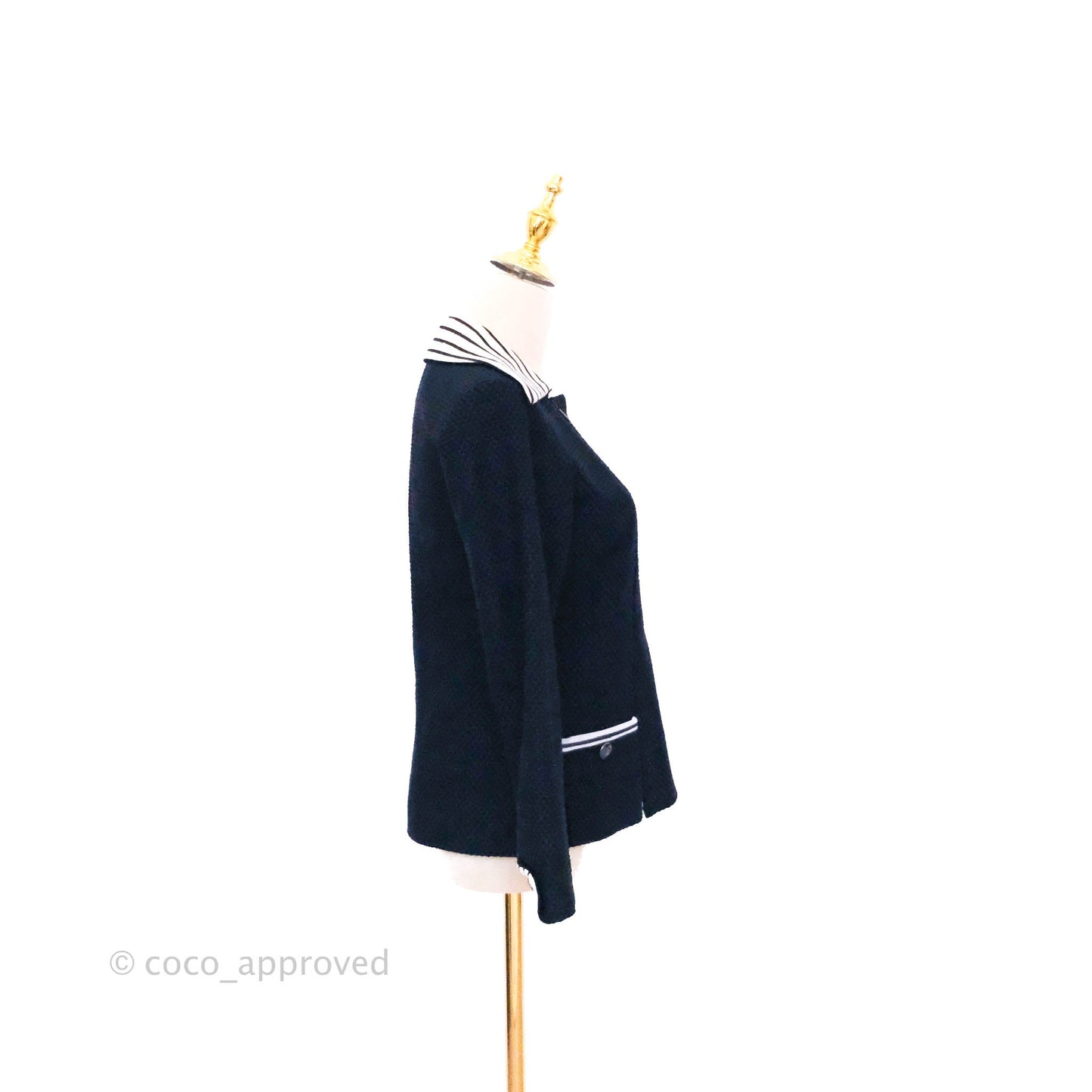 Chanel Jacket Fan Tweed Navy