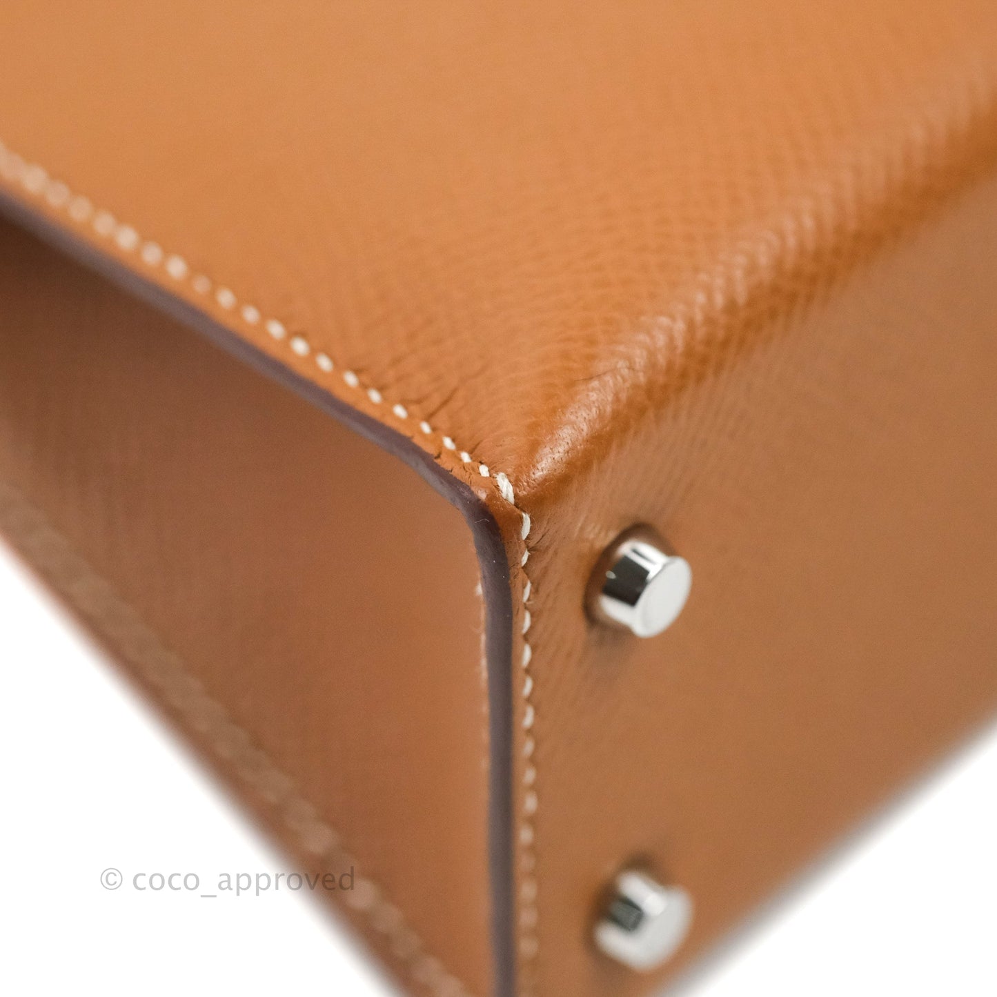 Hermès Mini Kelly II Sellier Gold Epsom Palladium Hardware