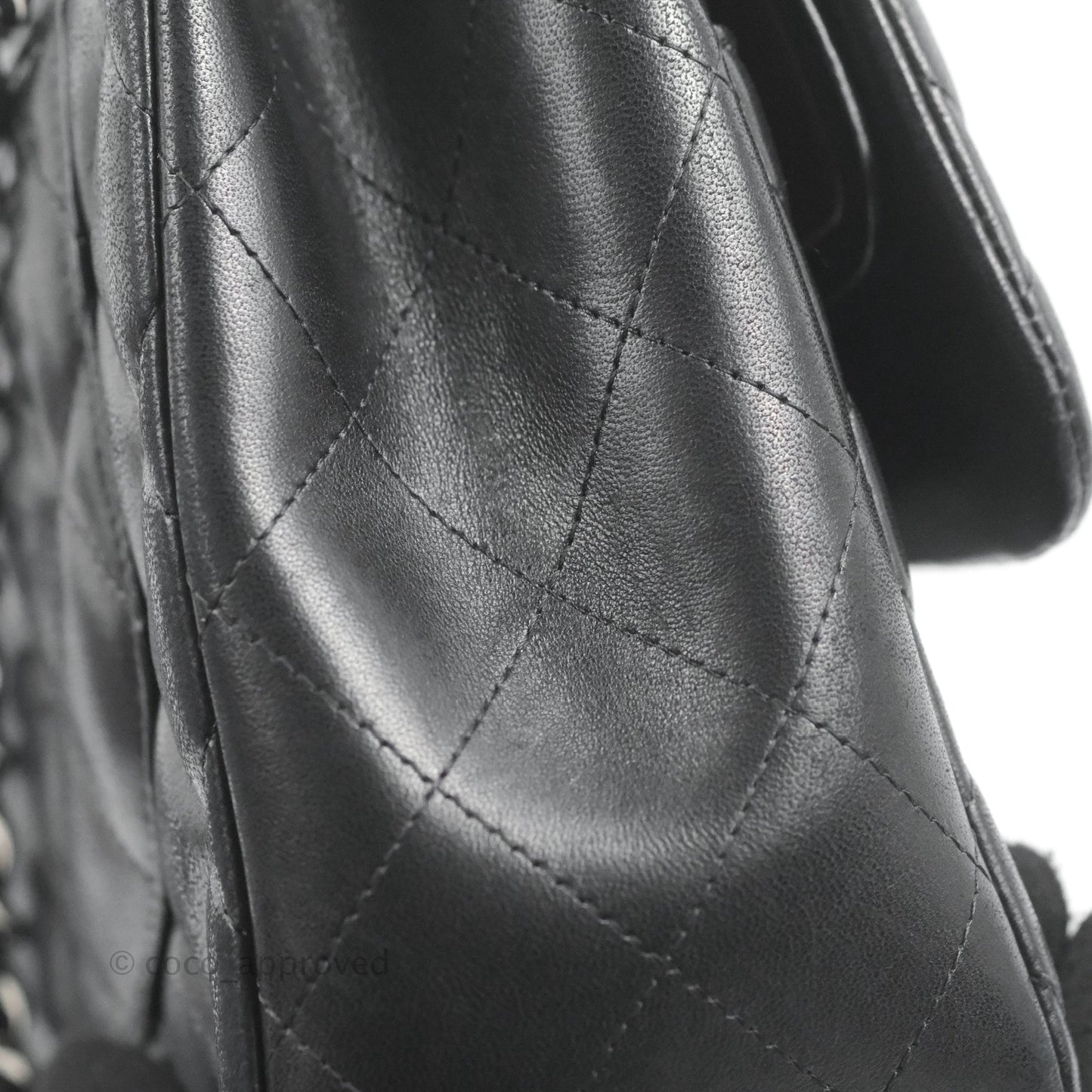 Chanel Jumbo Double Flap Black Lambskin Silver Hardware⁣⁣