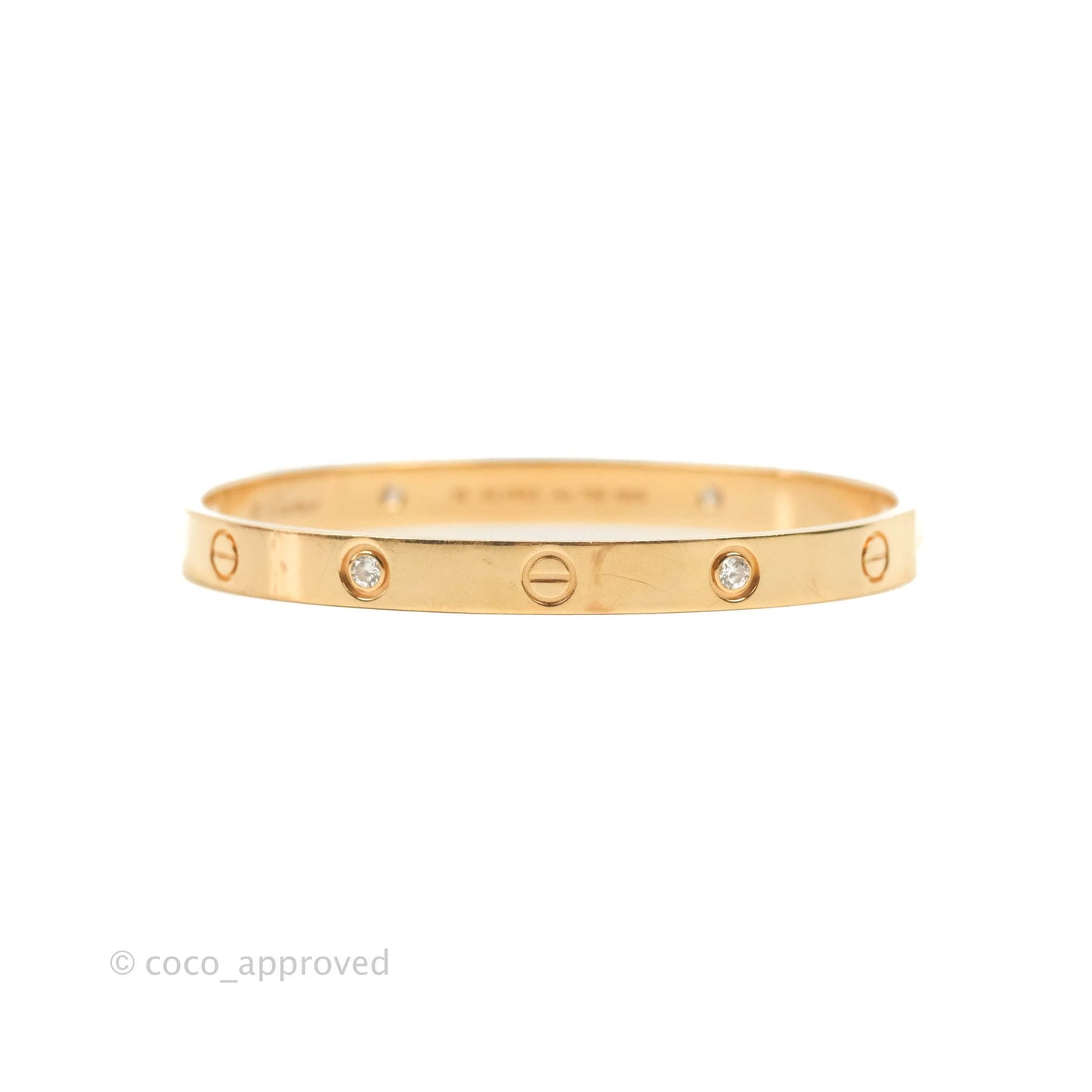 Cartier Love Bracelet 4 Diamond Rose Gold