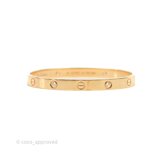 Cartier Love Bracelet 4 Diamond Rose Gold