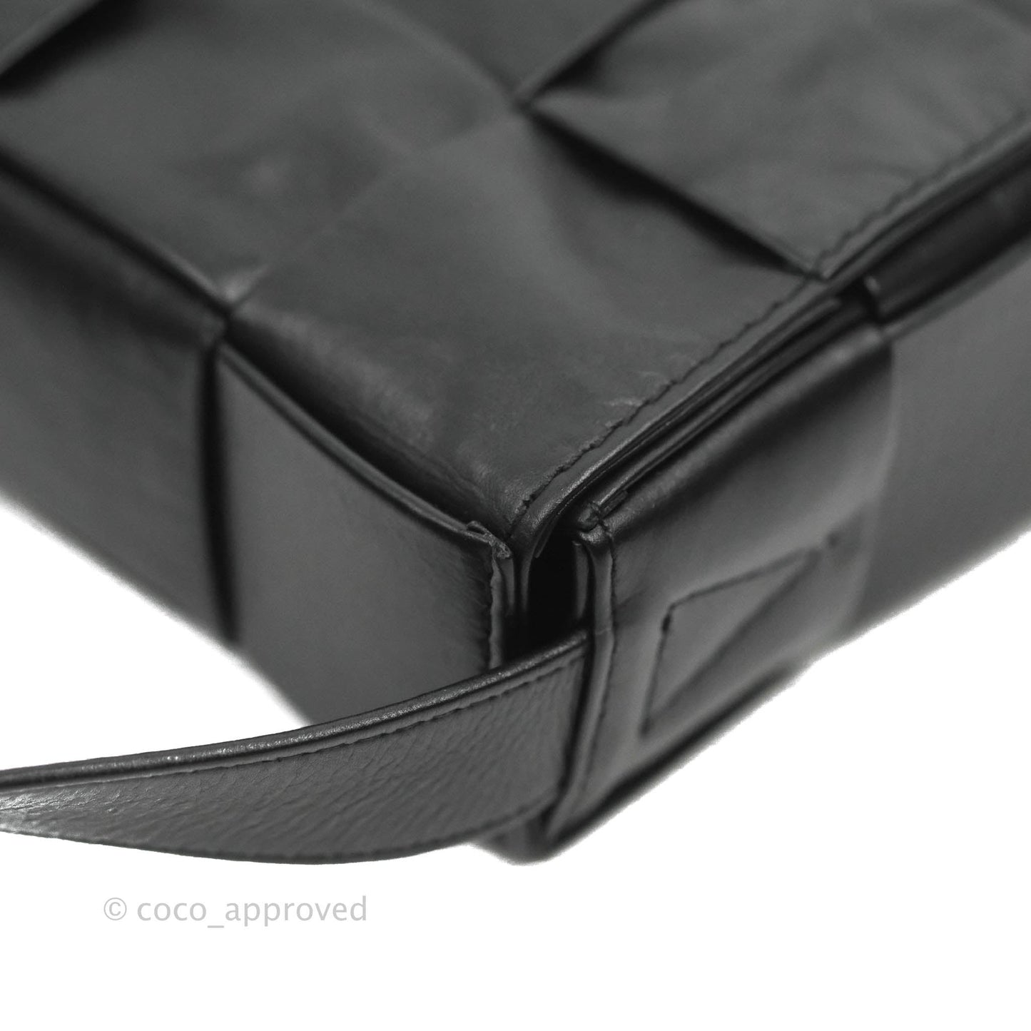 Bottega Veneta Intrecciato Paper Cassette Calfskin Bag Black Silver Hardware