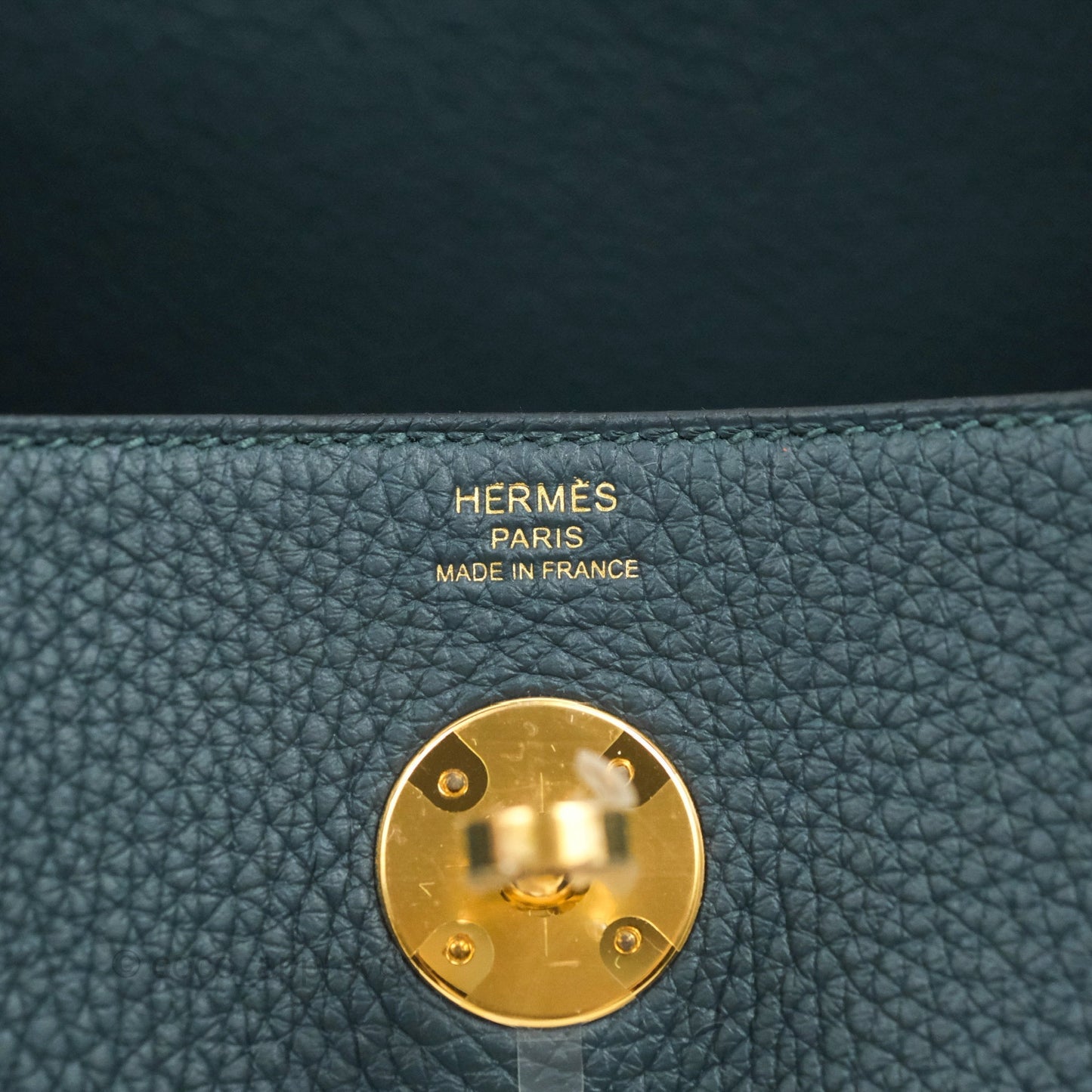 Hermès Lindy 26 Vert Cypress Clemence Gold Hardware