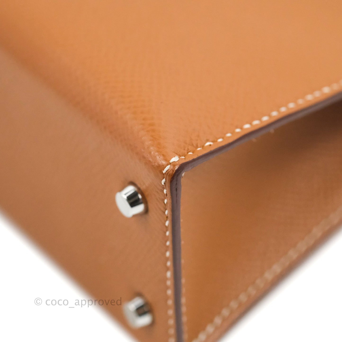 Hermès Mini Kelly II Sellier Gold Epsom Palladium Hardware