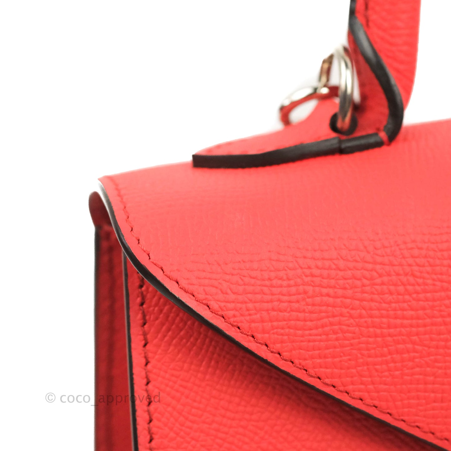 Moynat Gabrielle PM Bag Red Calfskin Silver Hardware