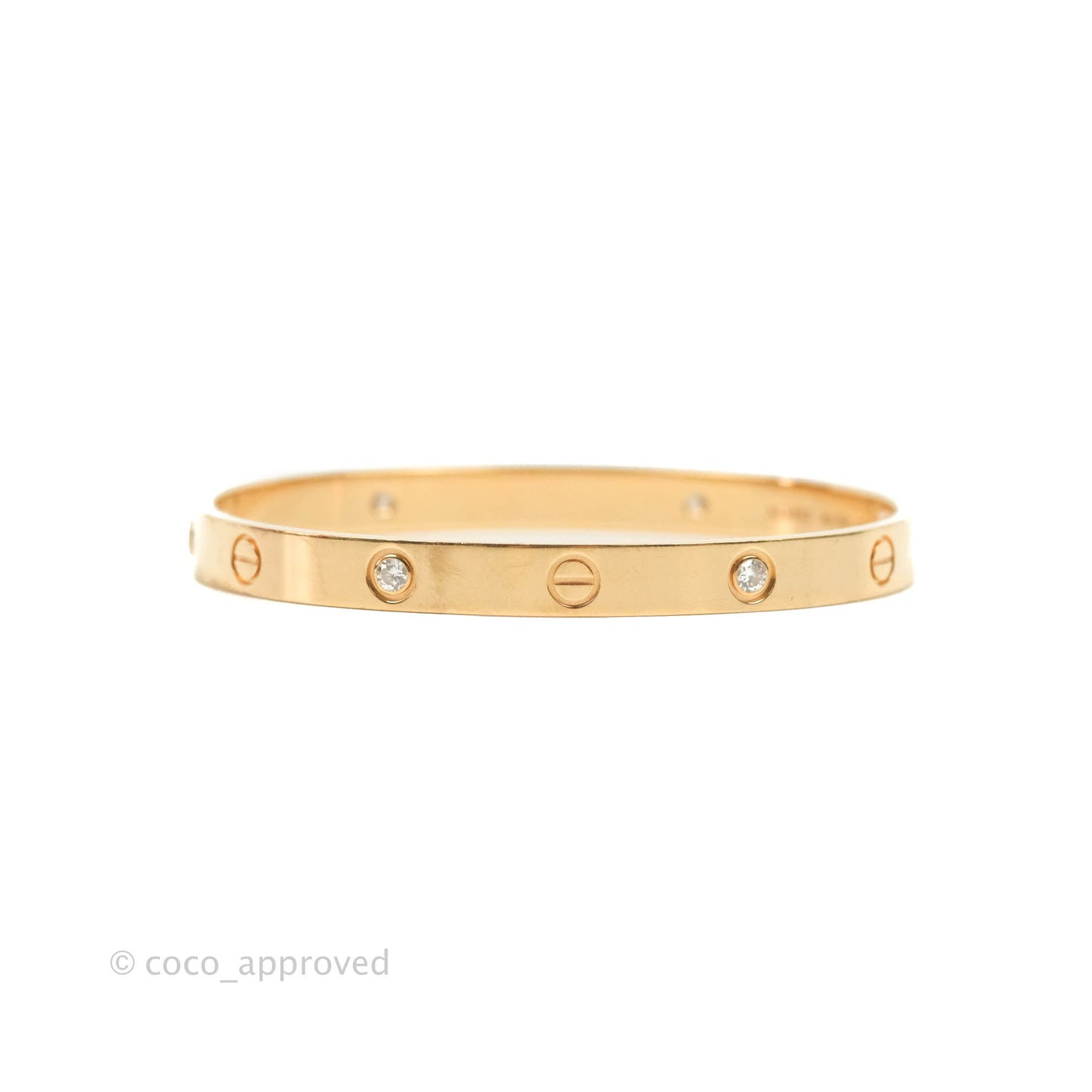 Cartier Love Bracelet 4 Diamond Rose Gold