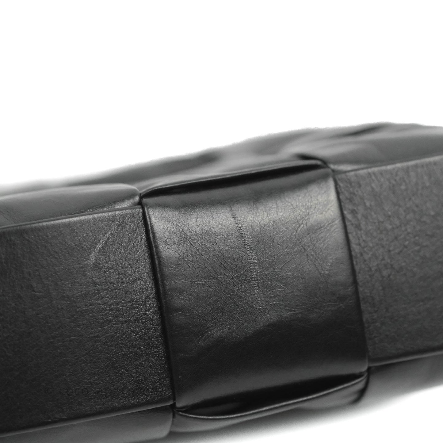 Bottega Veneta Intrecciato Paper Cassette Calfskin Bag Black Silver Hardware